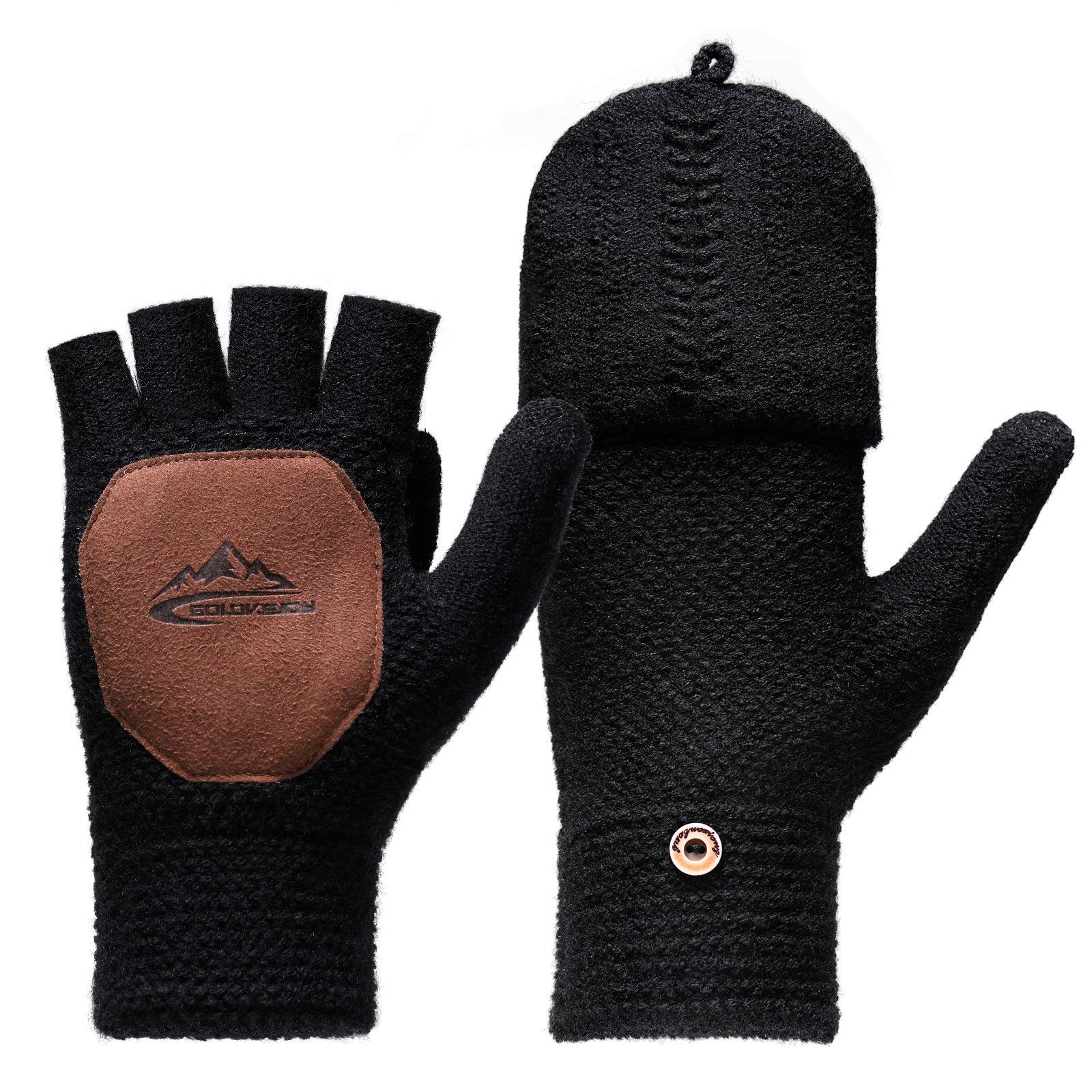 Männer Handschuhe für schwarz Frauen Handschuhe Warme Strickhandschuhe Haiaveng und