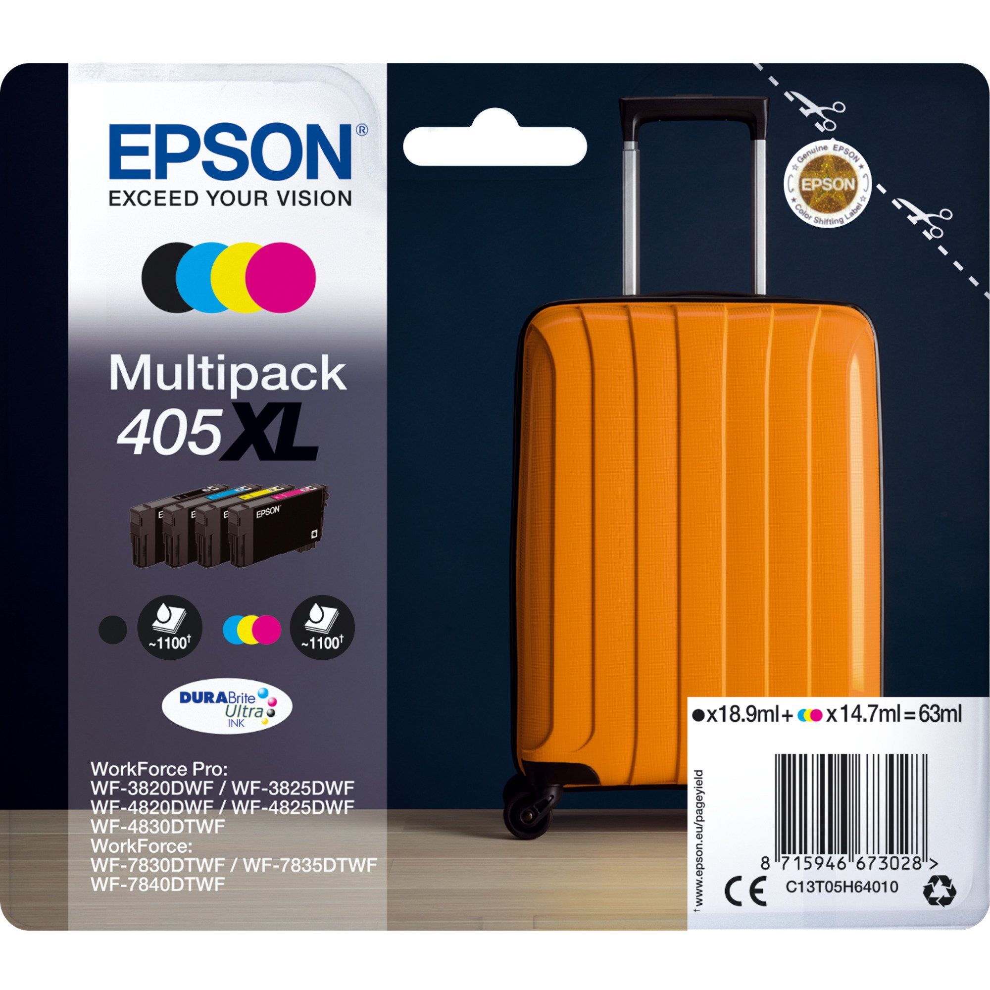 Tinte Tintenpatrone (C13T05H64010) Multipack Epson 405XL Epson