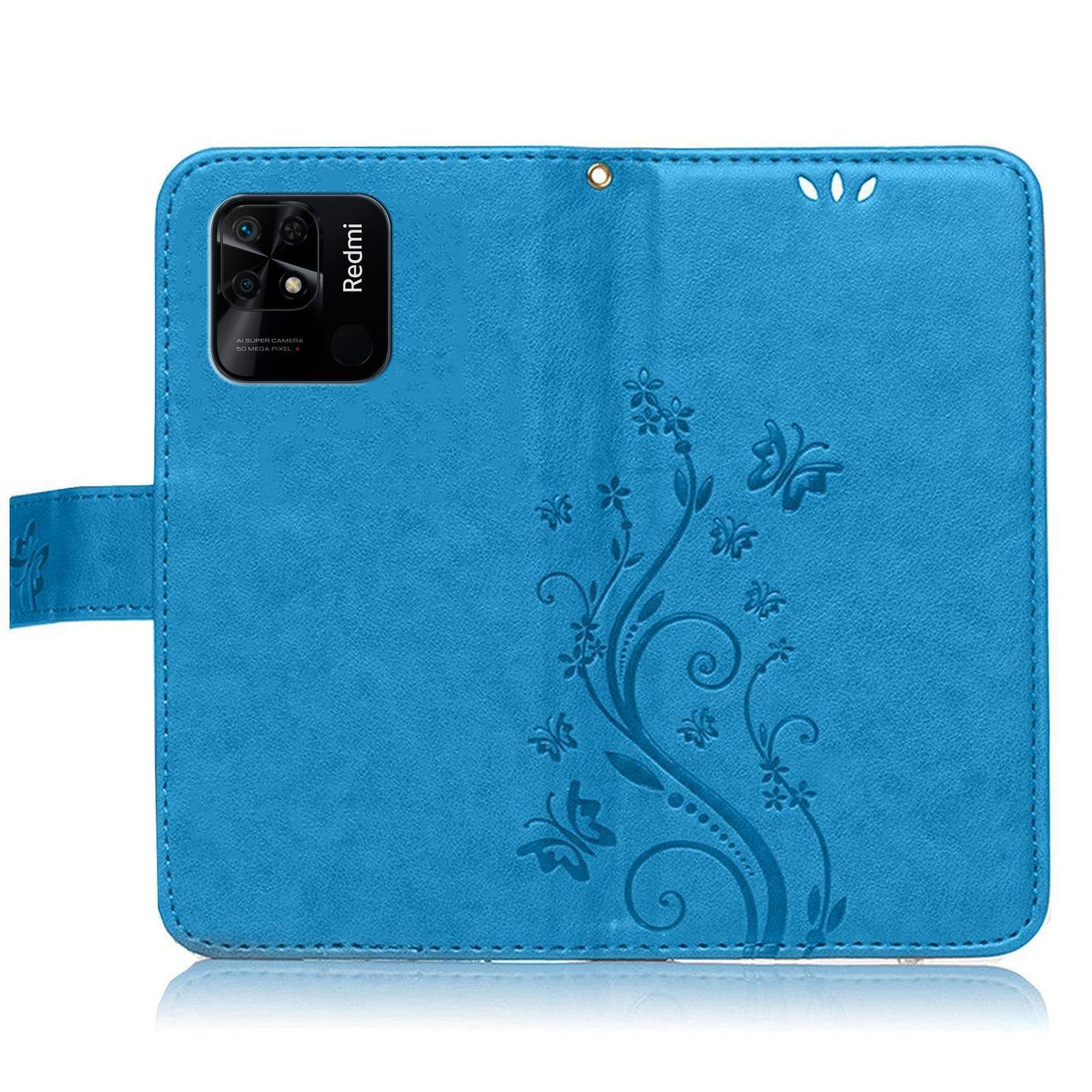 Numerva Handyhülle Bookstyle Flower für Samsung Galaxy A03, Handy Tasche Schutzhülle Klapphülle Flip Cover mit Blumenmuster