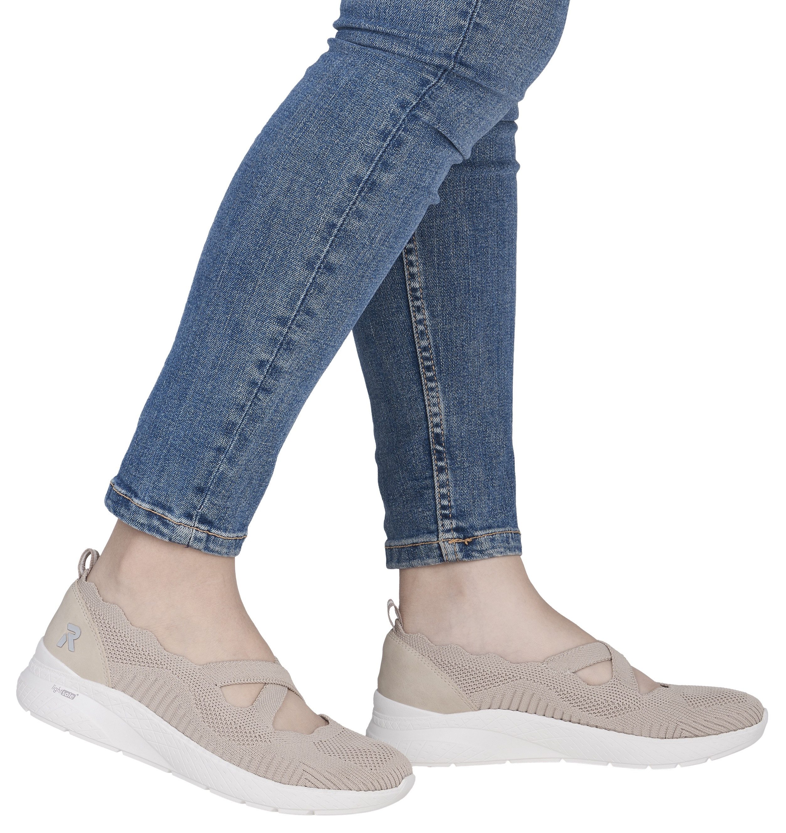 Rieker Riemchenballerina Schlupfschuh, Slipper in veganer Verarbeitung