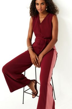 Next Jumpsuit Jumpsuit mit Gürtel und Einsatz (1-tlg)