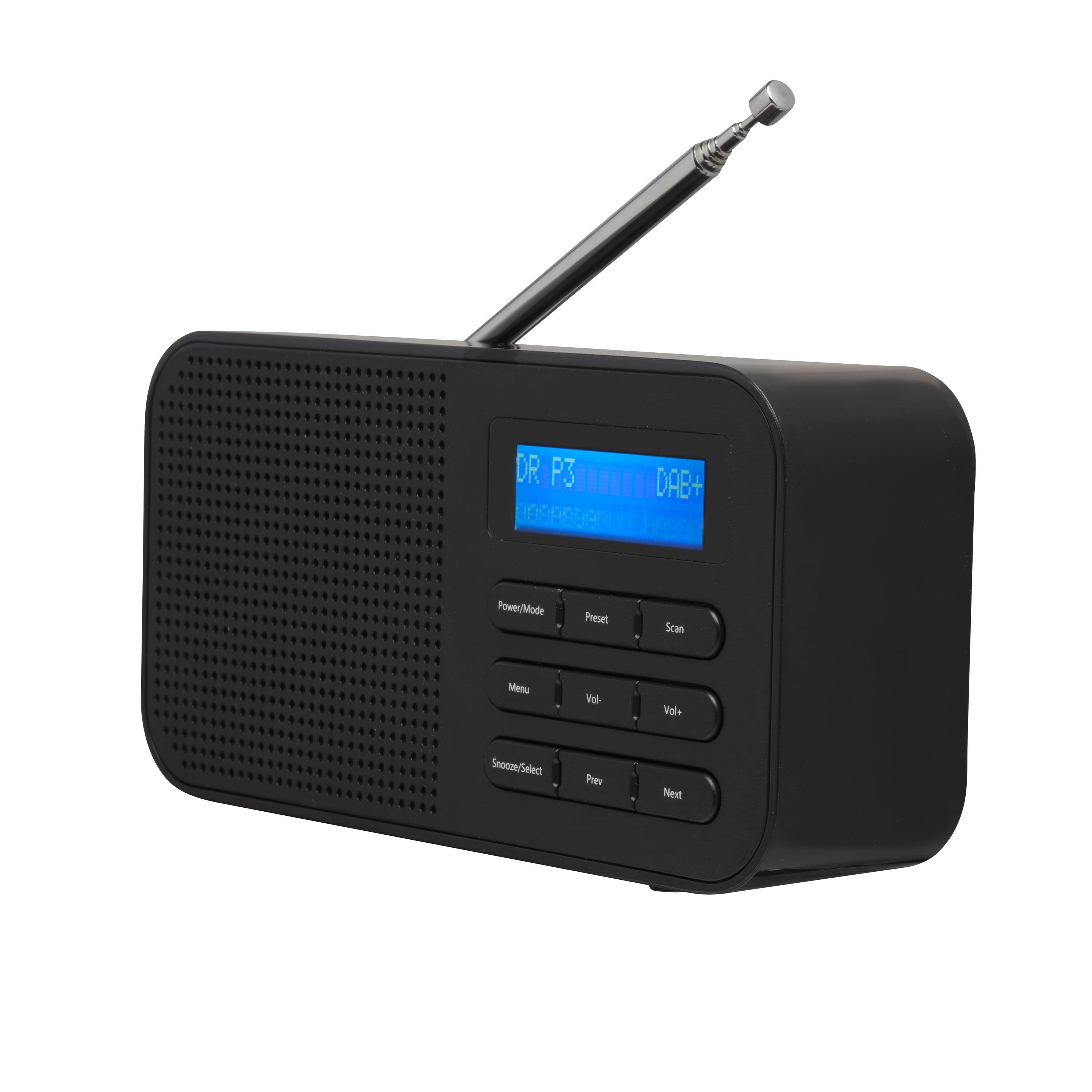 Denver DAB-42 Digitalradio (DAB) (DAB+, FM, 10 Presets, Dual-Wecker, Snooze, Teleskopantenne, 1 W, Kompakt, Dual-Alarm, DAB+/FM)