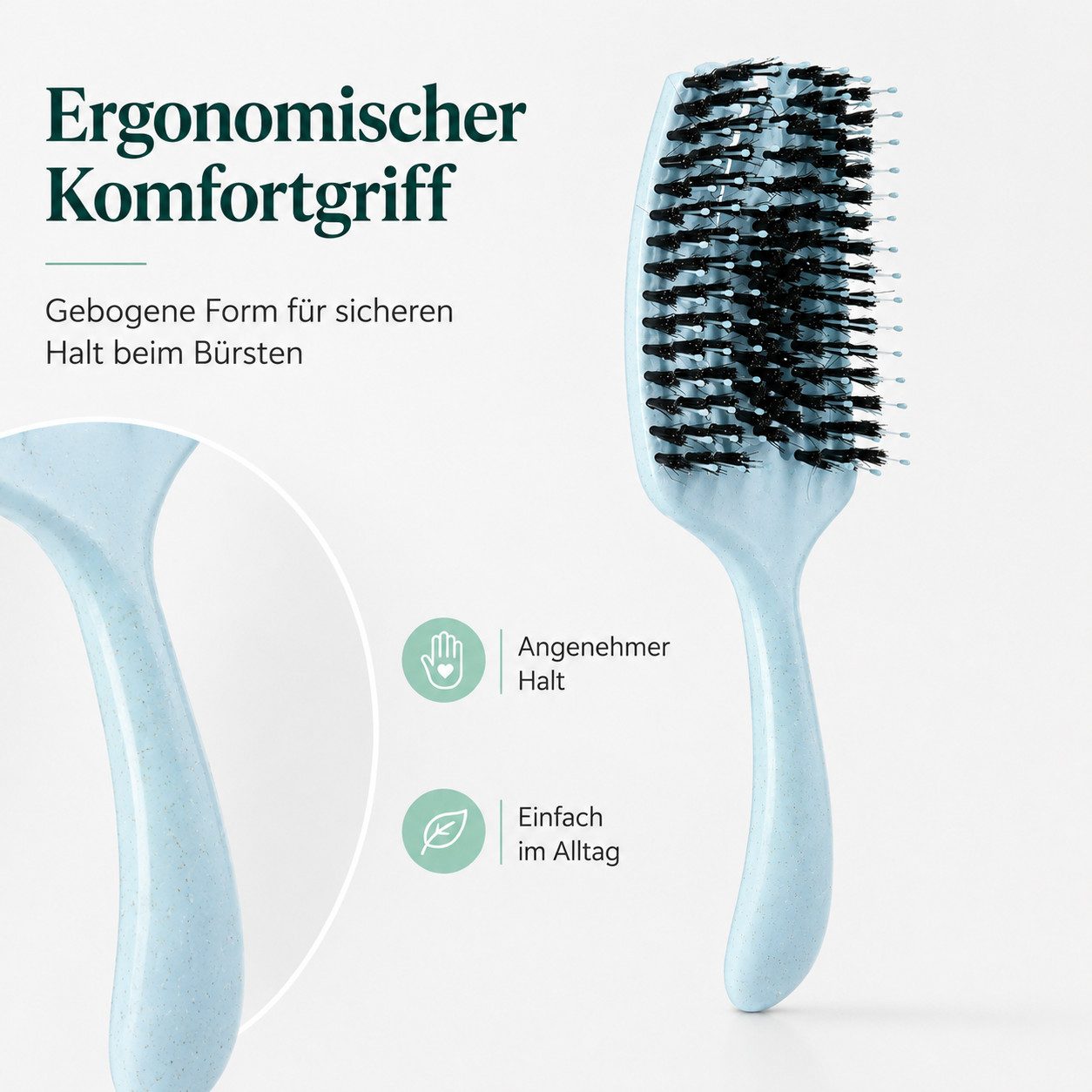 XEOOCE Haarkamm Haarbürste Blau, Entwirrbürste für Damen, Styling & Haarpflege, (Packung, mit Borsten)