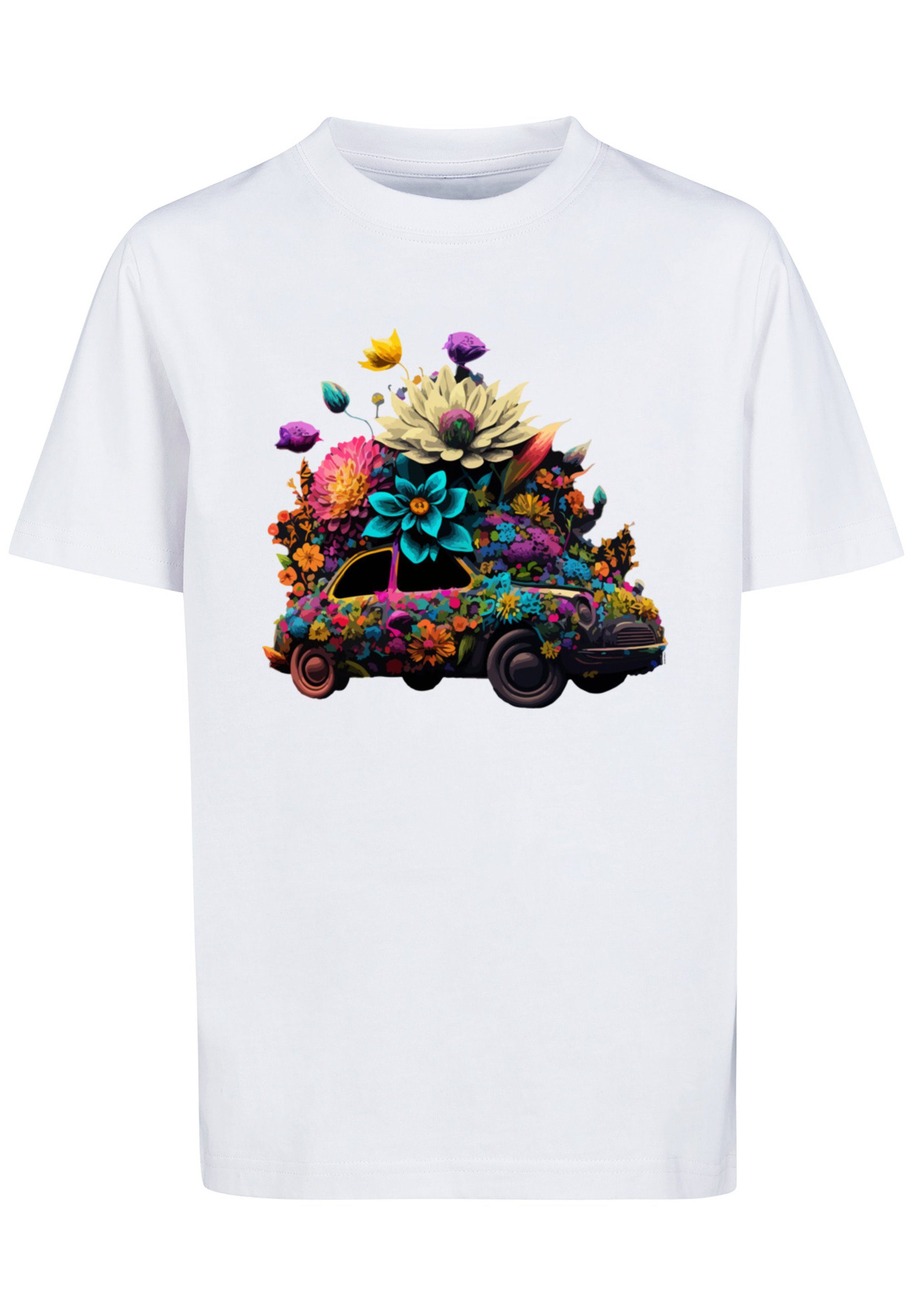 T-Shirt Tee F4NT4STIC Blumen Unisex Print Auto