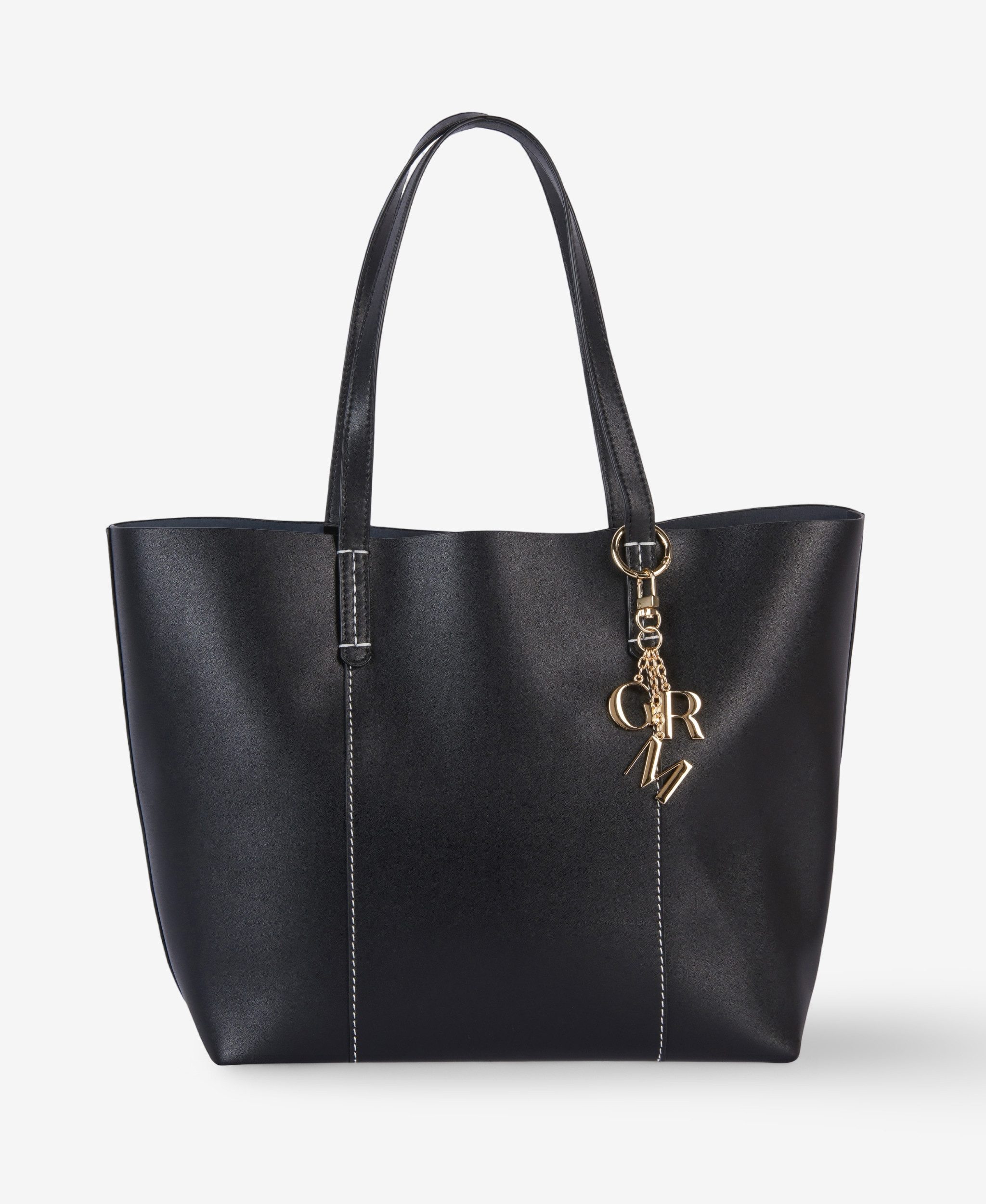 GLAMIRA Schultertasche DailyCompanion Schwarze Schultertasche (1-tlg), echt Leder, mit herausnehmbarer Innentasche