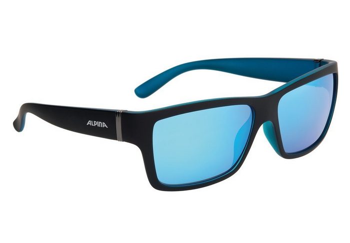 Fahrradbrille Alpina Sonnenbrille Kacey schwarz matt blau Glas blau versp. S3