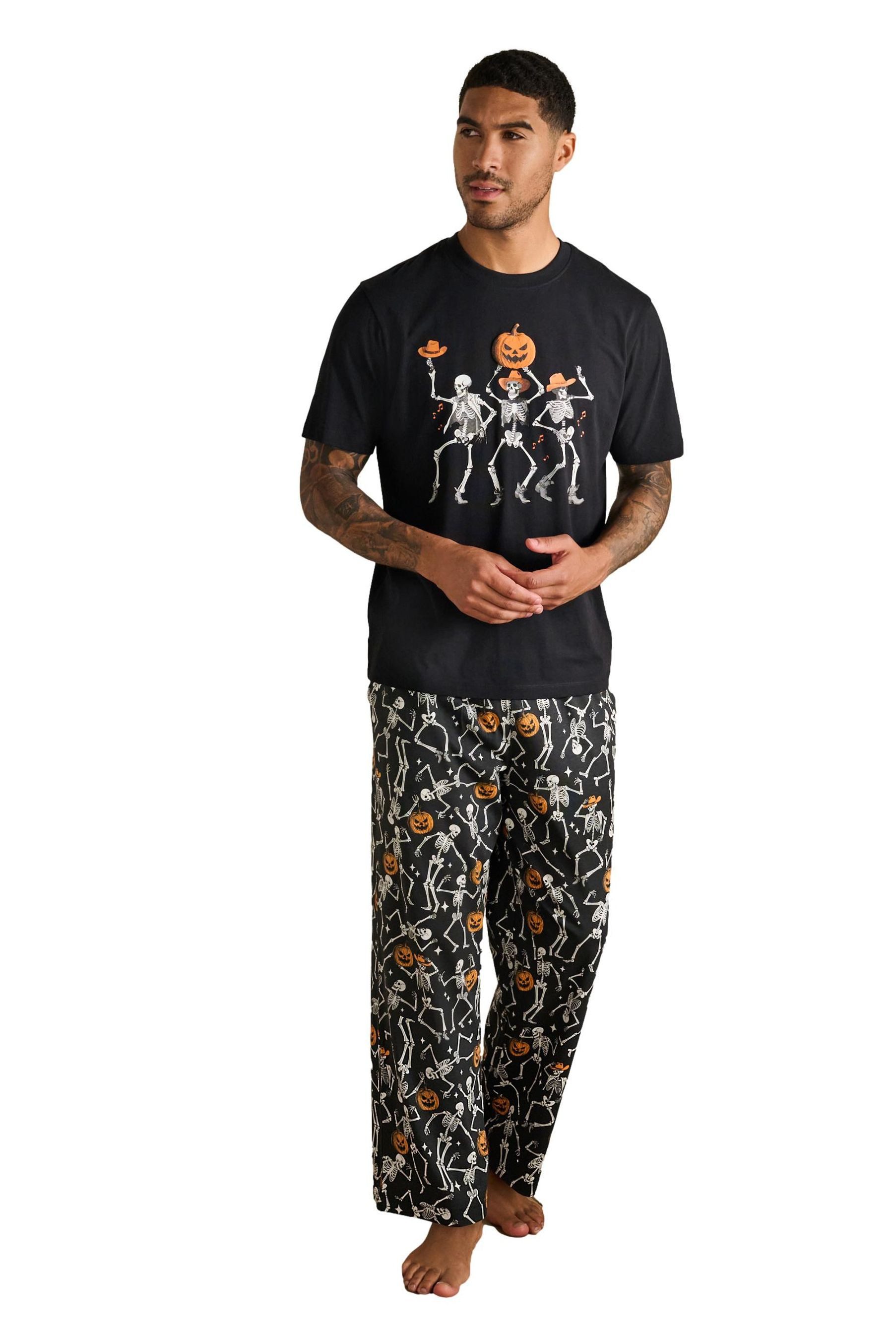 Next Pyjama Kurzärmeliger Jersey-Schlafanzug, Halloween Cowboy günstig online kaufen