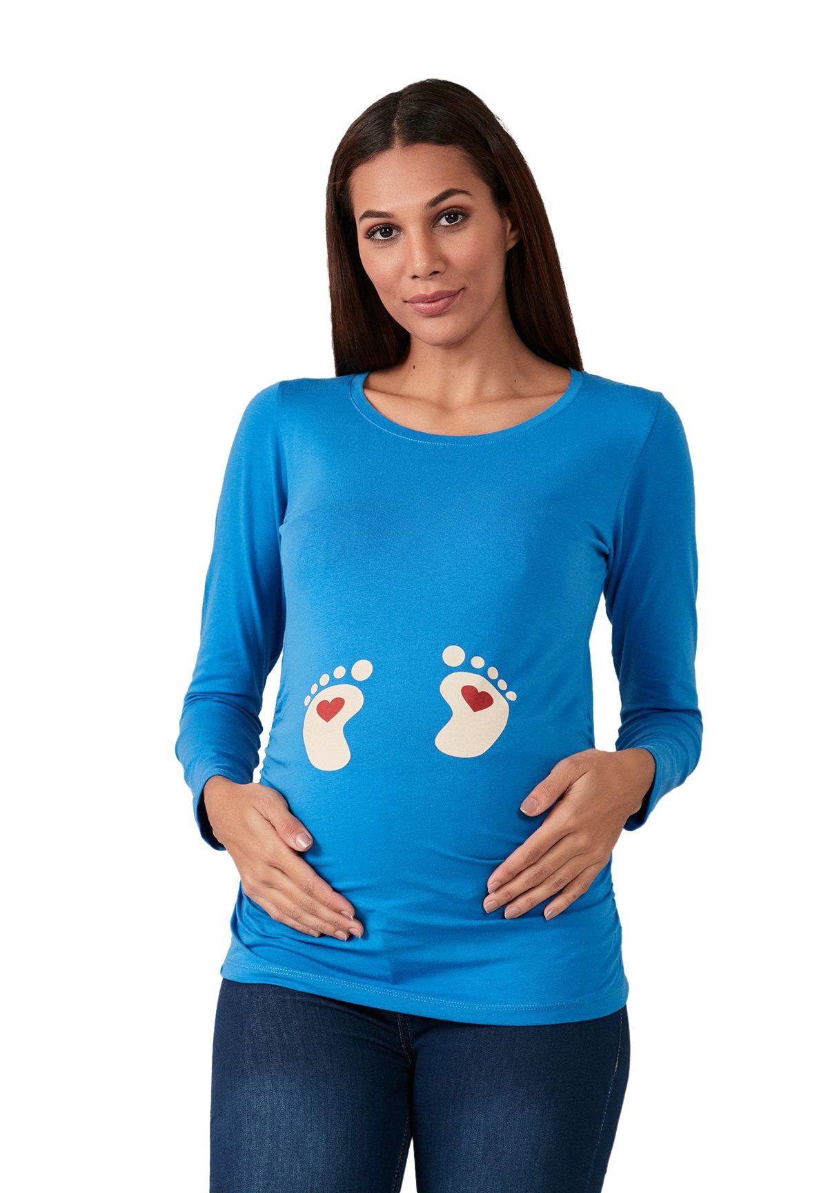 Umstandsshirt Baby Füße