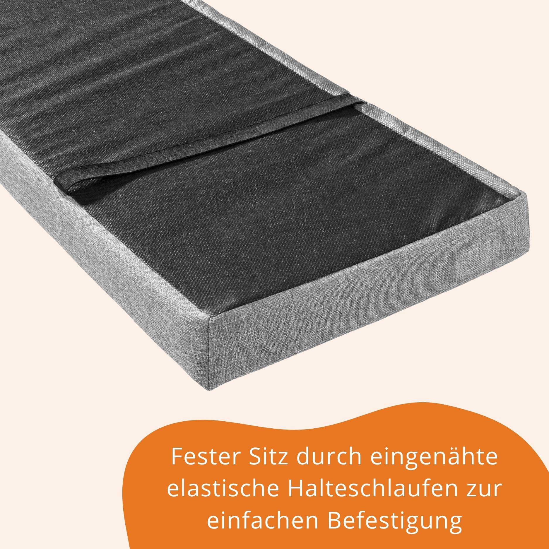 sleepling Bankauflage Bierbankauflage, (1 St), mit elastischen Schlaufen für optimalen Sitz, strapazierfähig, bequem