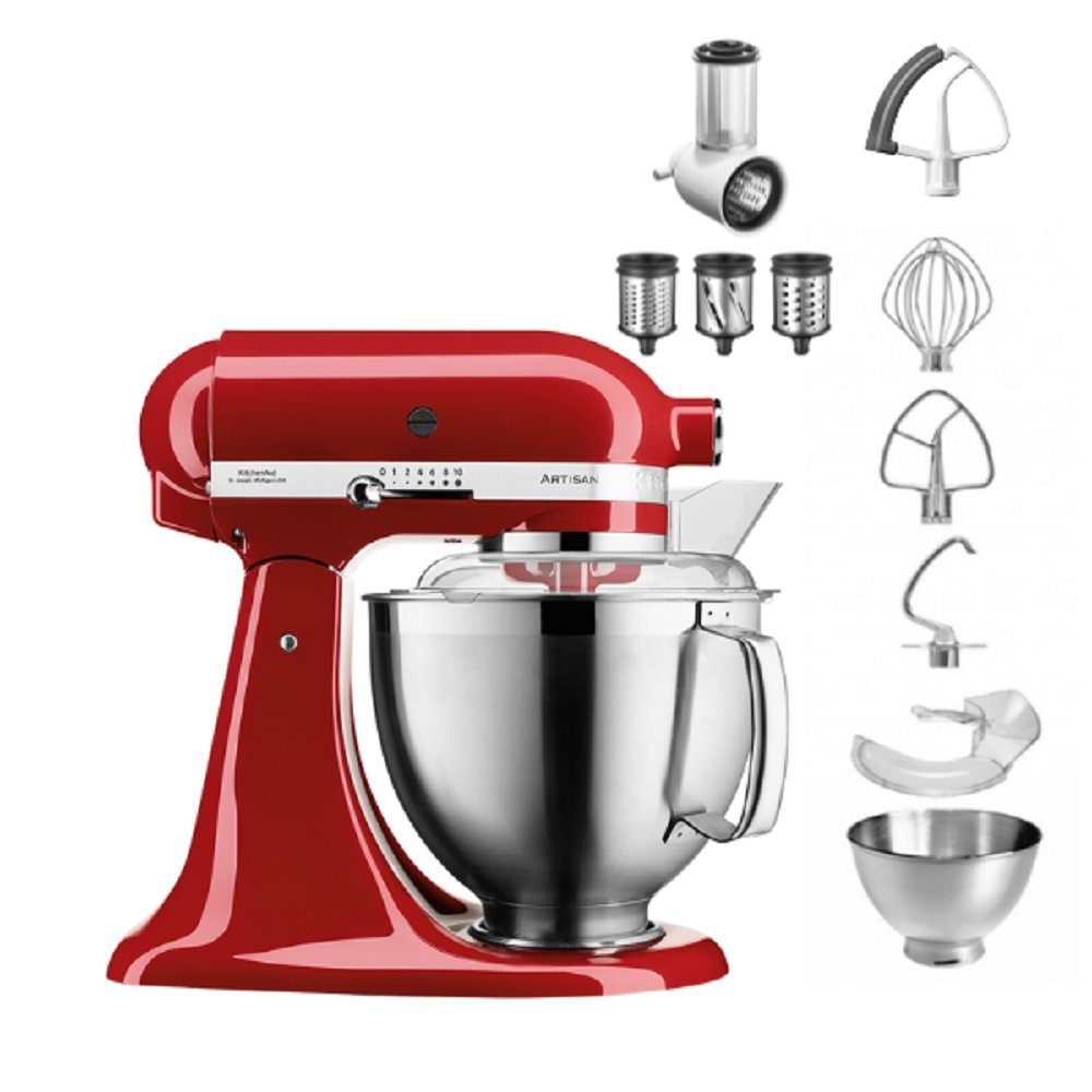 KitchenAid Küchenmaschine KitchenAid 4,8 L 5KSM185 Artisan Küchenmaschine Beginnerset