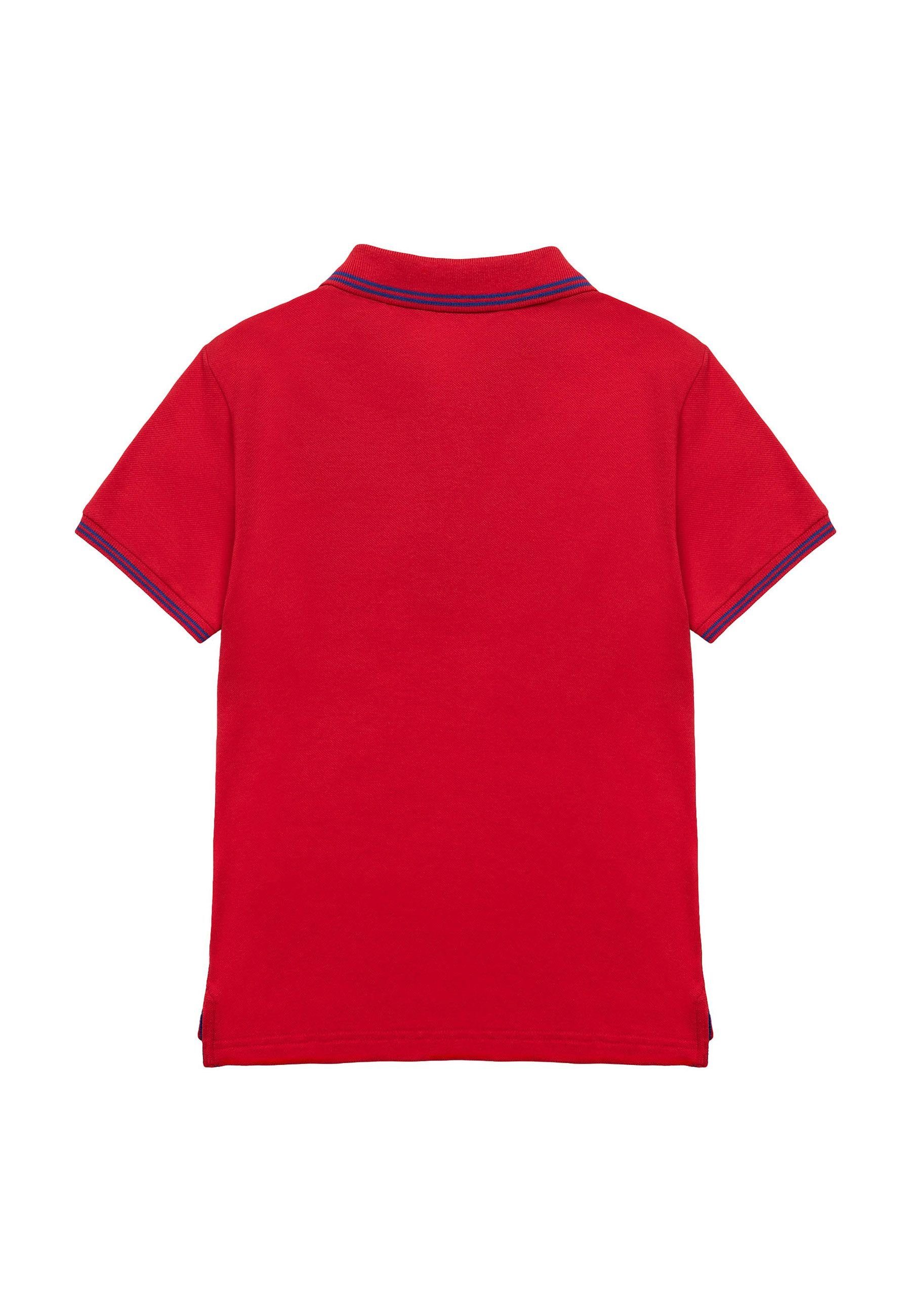 MINOTI Poloshirt Poloshirt mit Kontrastelementen Rot (1y-14y)