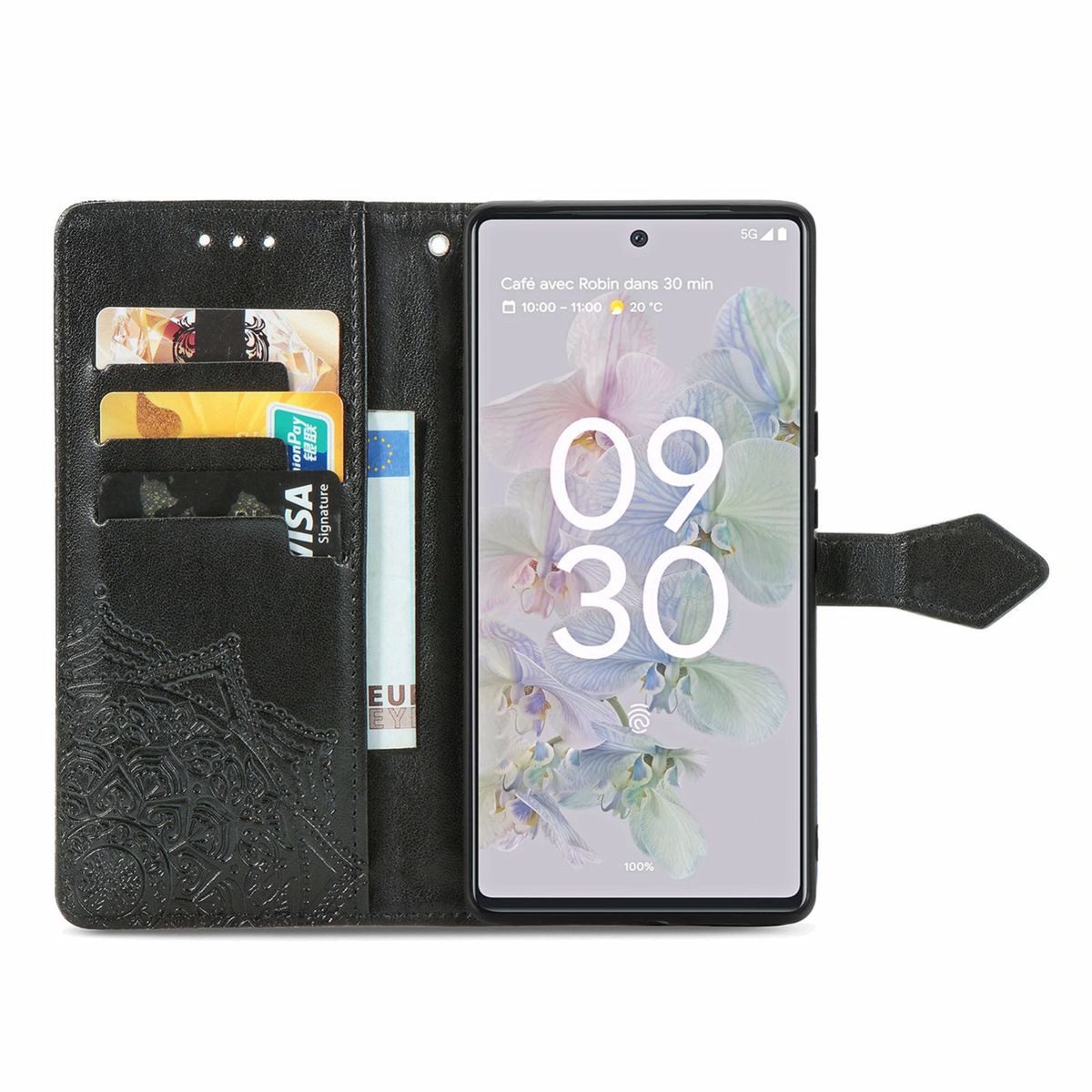 König Design Handyhülle Google Pixel 6A, Schutzhülle Schutztasche Case Cover Etuis Wallet Klapptasche Bookstyle