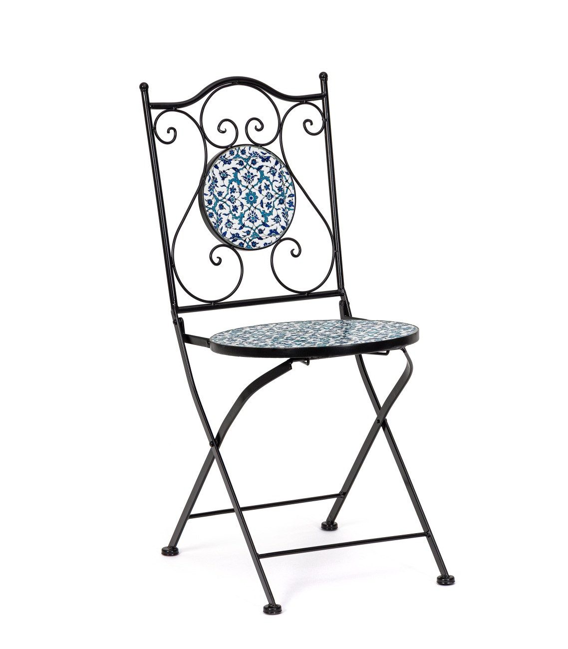 Feeling4Home Gartenstuhl Samos 2er-Set aus Metall Klappbar, Der Stuhl ist klappbar