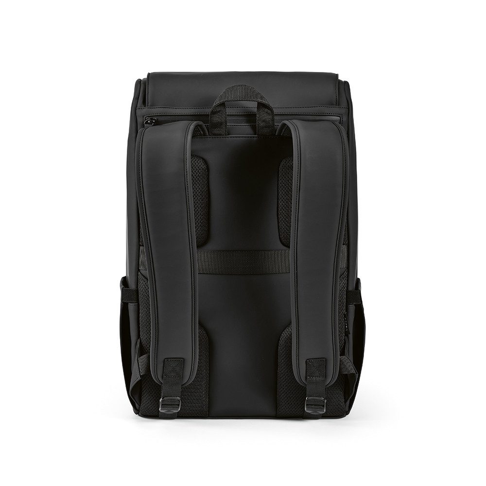CABBEL Rucksack Rucksack 20L Laptop 6 Zoll Trolley nachhaltig robustes PU 30x48x15cm (Rucksack, 1-tlg., Einzelartikel), Schwarz, Recyceltes PU, 80,4% recycelt, 1.144 kg, 30x48x15 cm, 20L