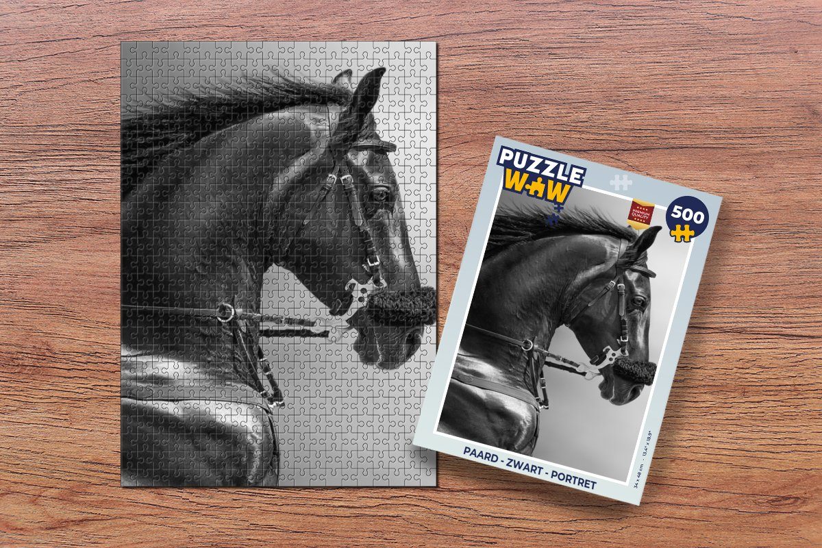 MuchoWow Puzzle Pferde - Schwarz - günstig online kaufen