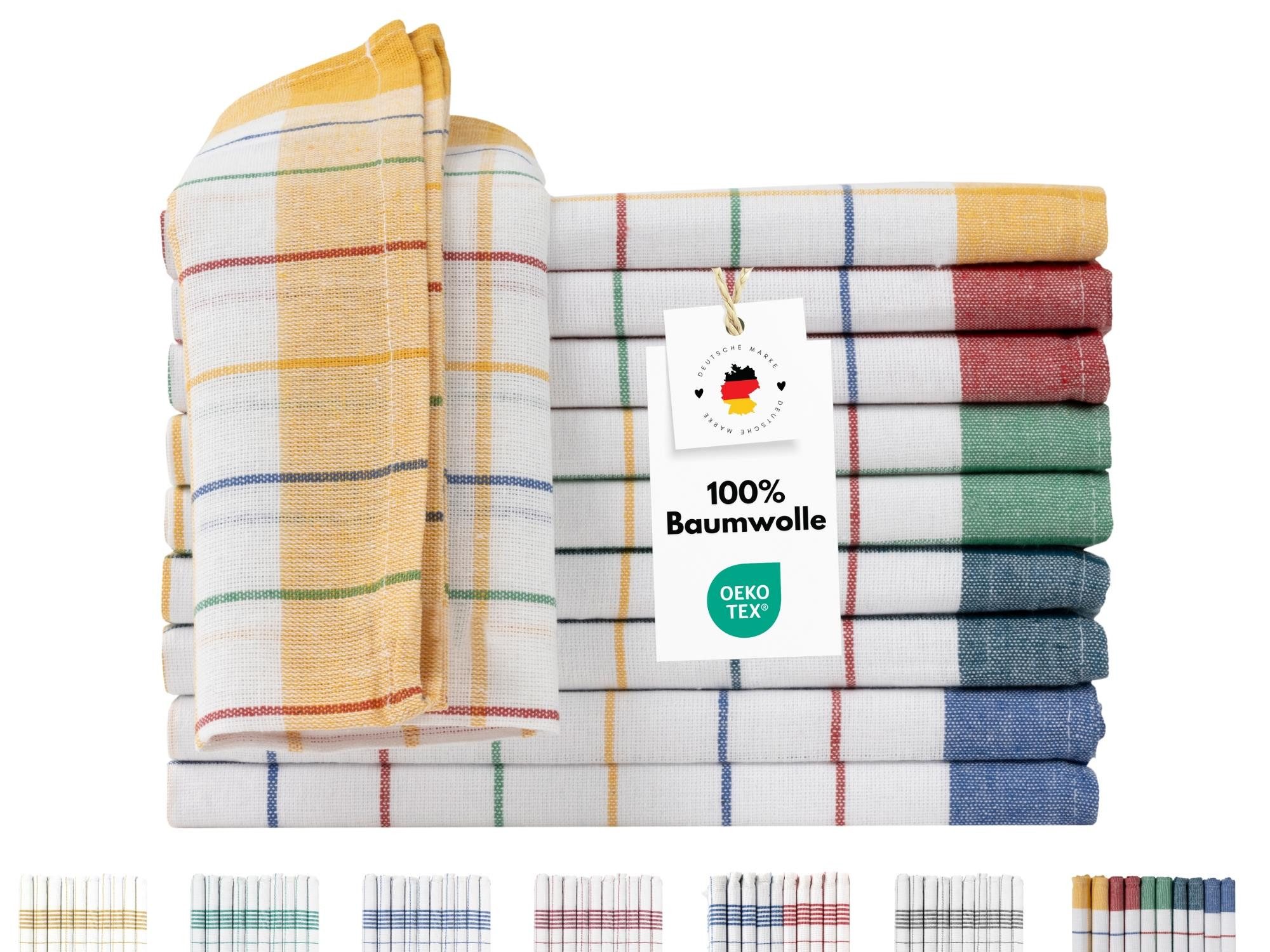 Carpe Sonno Geschirrtuch 100% Baumwolle Spültuch Trockentuch Allzweck-Tücher - GASTRO QUALITÄT, (Spar-Set, 20-tlg., 20 Geschirrtücher), Geschirrhandtuch saugstark mit Aufhänger für Küche Haushalt Home
