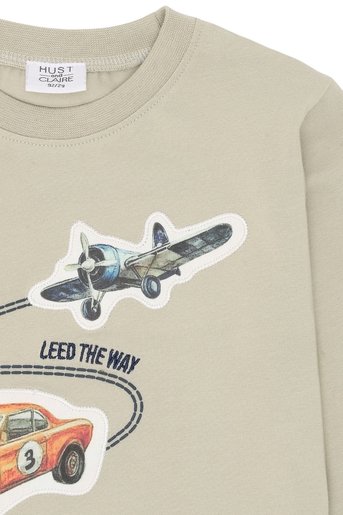 Hust & Claire Langarmshirt Anton (1-tlg) Hust & Claire Langarmshirt “Anton” mit Fahrzeug-Print für Jungen