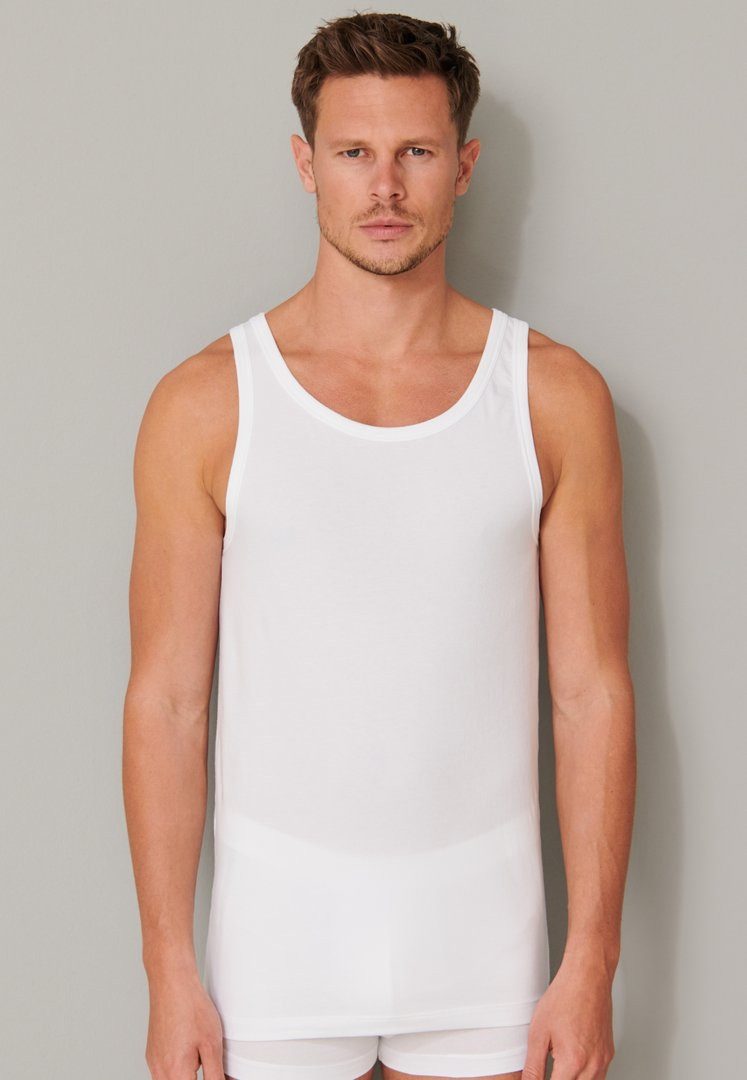 Schiesser Unterhemd 95/5 Organic Cotton (4er Vorteilspack) Single-Jersey-Qualität