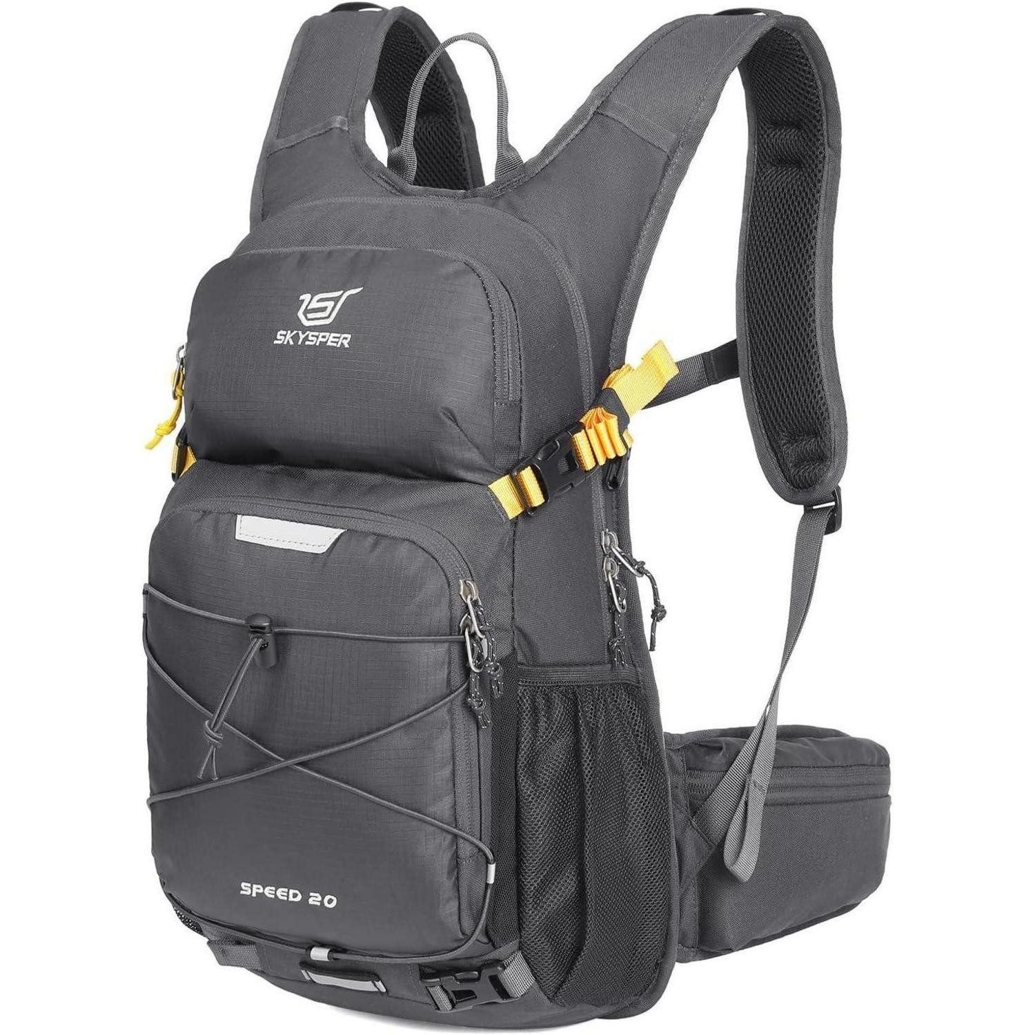 LuxusKollektion Trinkrucksack Rucksack Wanderrucksack 20L Fahrradrucksack Herren Ispeed20-dunkelgrau