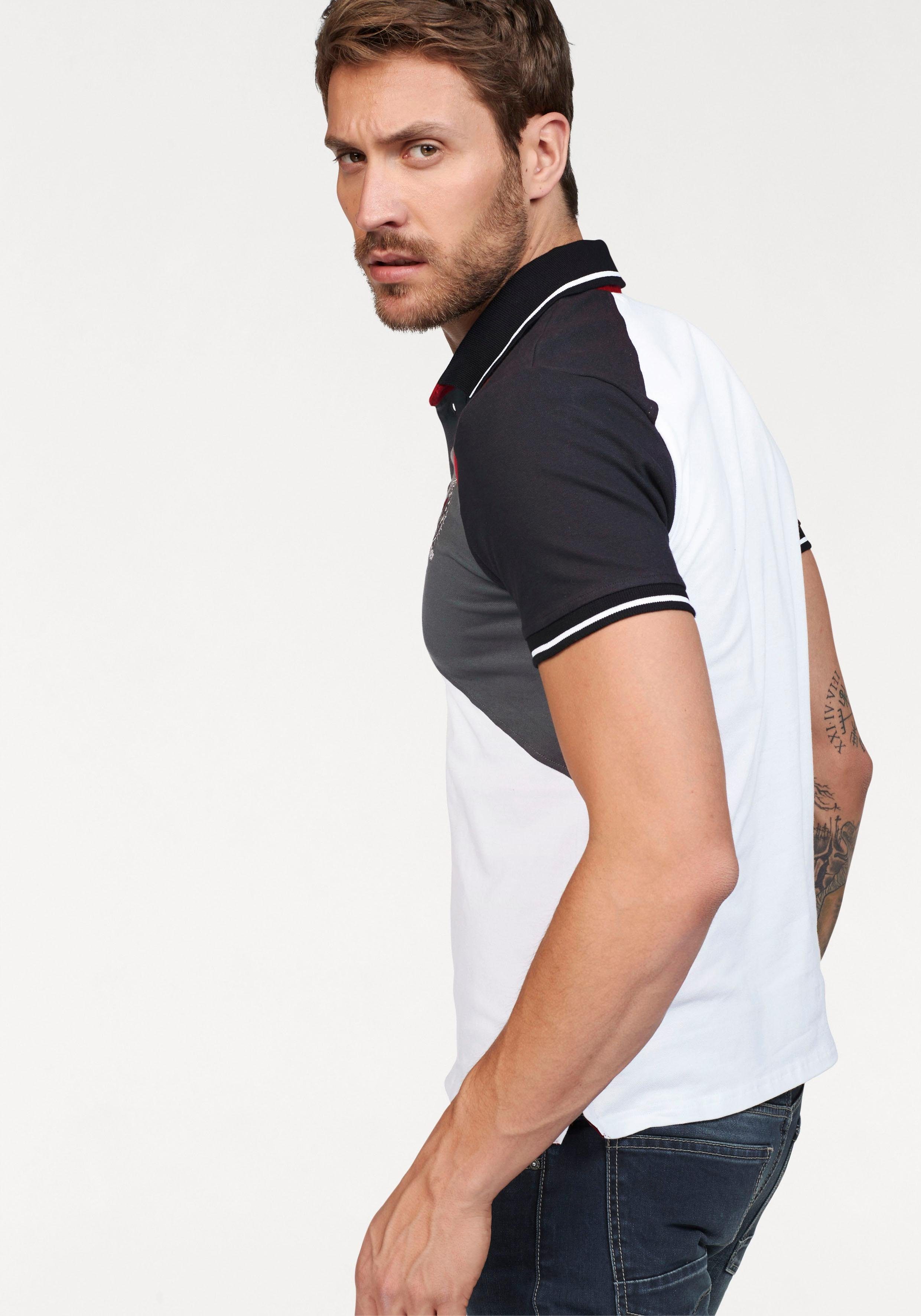 Poloshirt Piqué Bruno Banani weiß