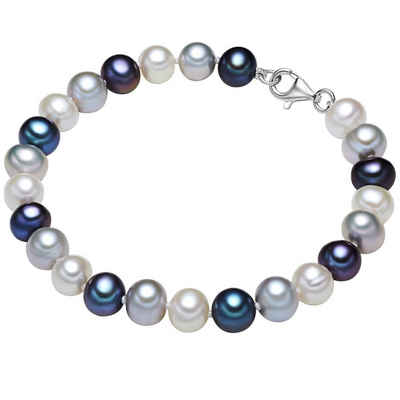 Valero Pearls Perlenarmband silber, mit Süßwasser-Zuchtperle