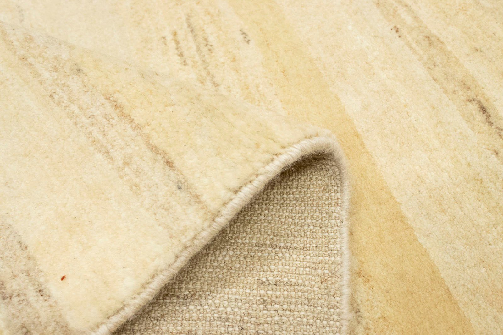 Wollteppich Gabbeh Teppich naturweiß, 18 rechteckig, handgeknüpft mm, handgeknüpft morgenland, Höhe