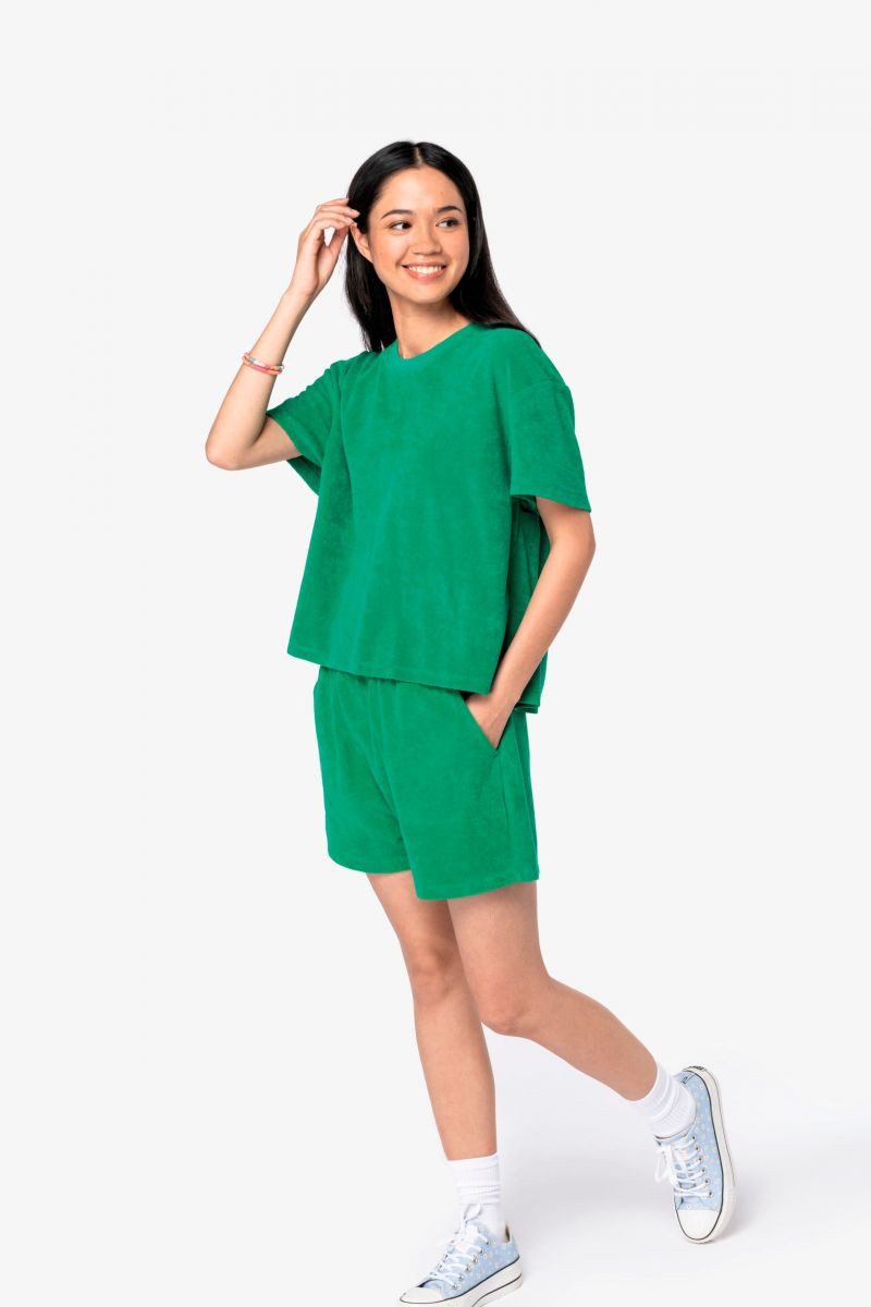 Native Spirit Rundhalsshirt Umweltfreundliches Damen-T-Shirt aus Frottee günstig online kaufen