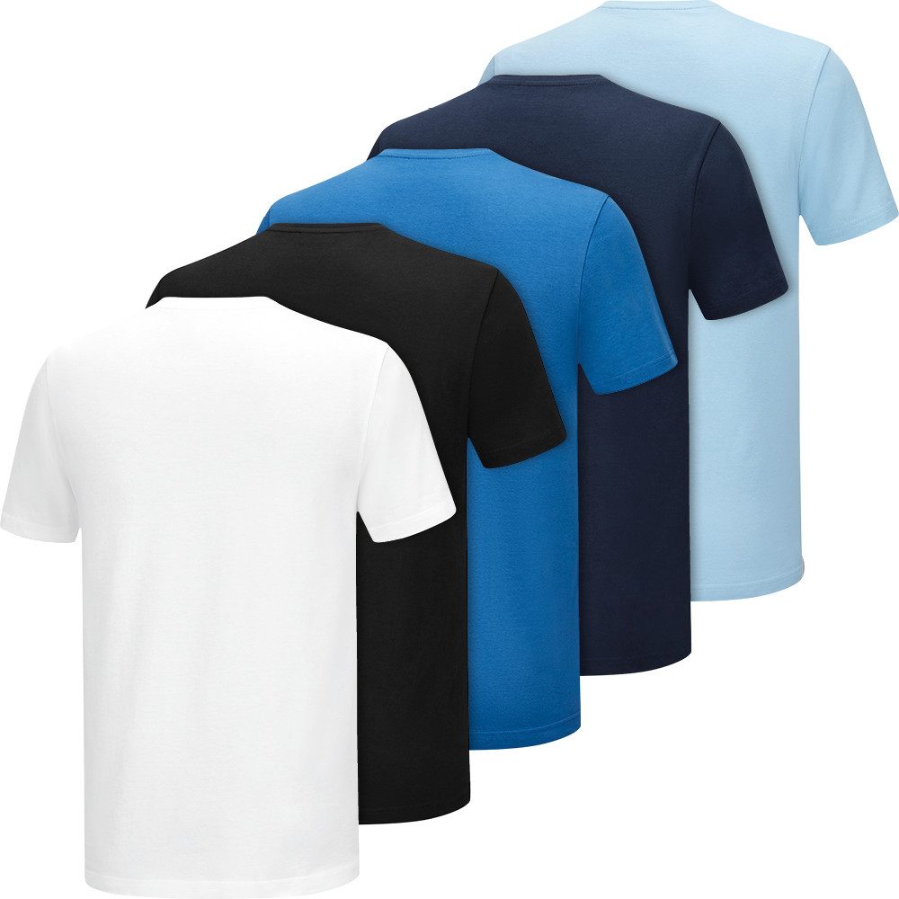 United Colors of Benetton Kurzarmshirt aus 100% Baumwolle (Set, 5er Pack) Hautfreundlich dank Naturmaterial