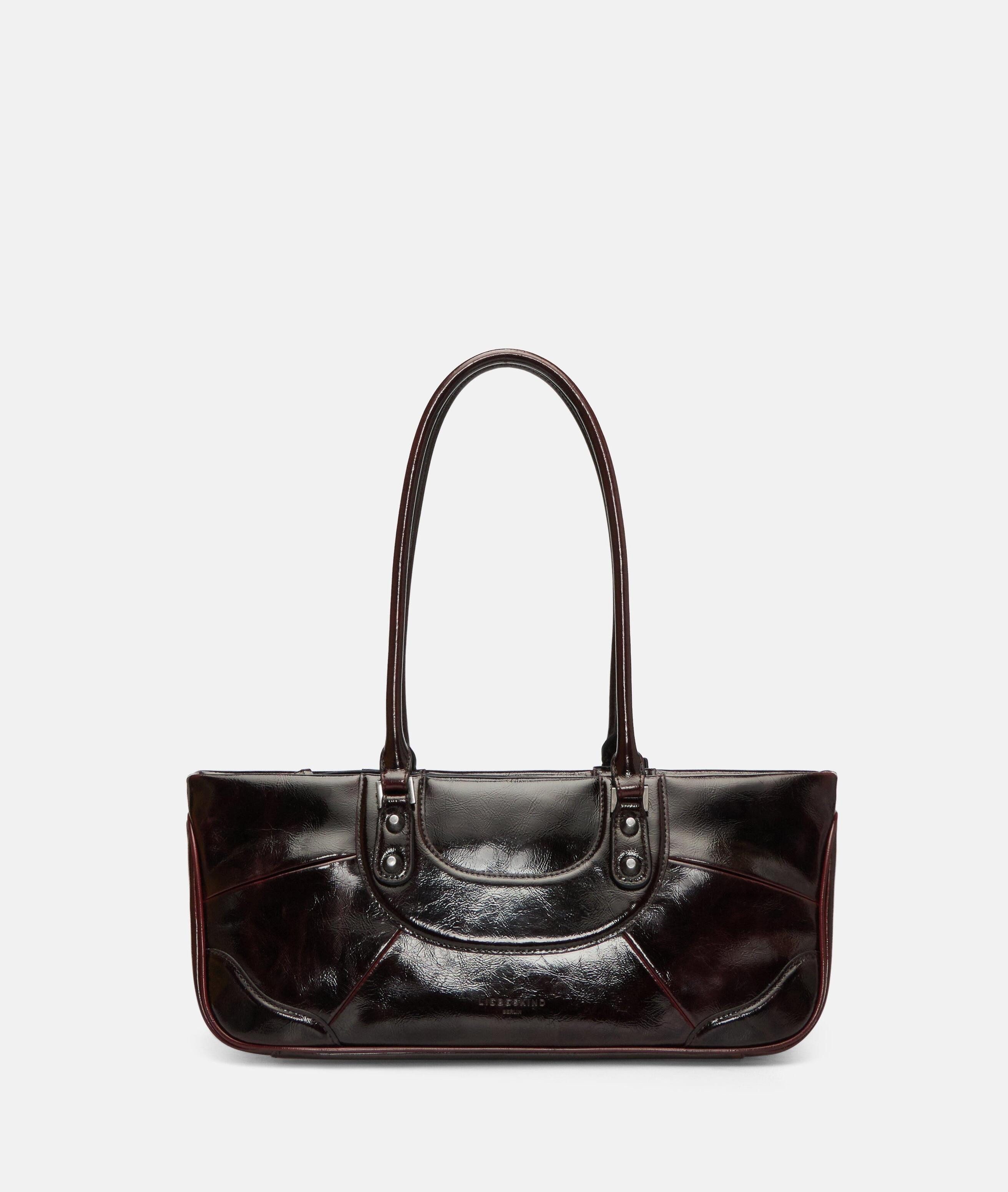 Liebeskind Berlin Schultertasche Archive Esther Satchel S, Handliche Schultertasche in Lacklederoptik