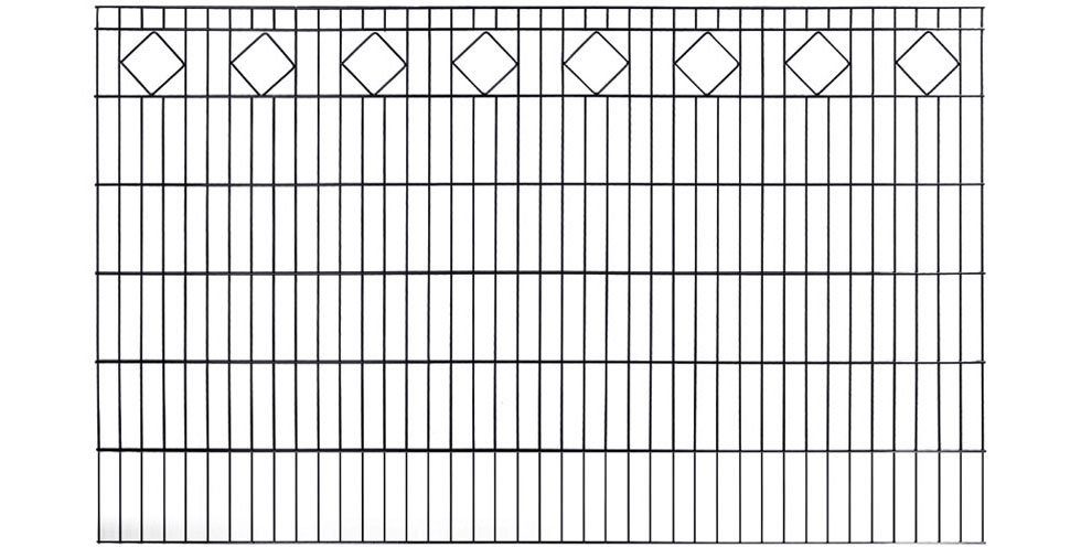 KRAUS Doppelstabmattenzaun Schmuckmatte60x40, (Set), anthrazit, 120 cm