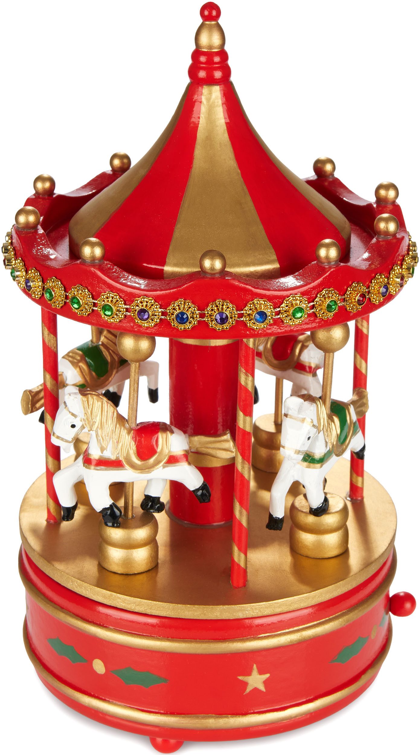 BRUBAKER Spieluhr Spieluhr aus Holz - Nostalgie Karussell mit Pferden, (Mel günstig online kaufen