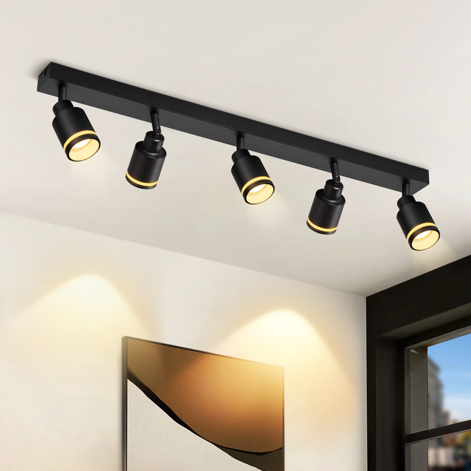 Nettlife Deckenstrahler Schwarz GU10 Schwenkbar Modern günstig online kaufen