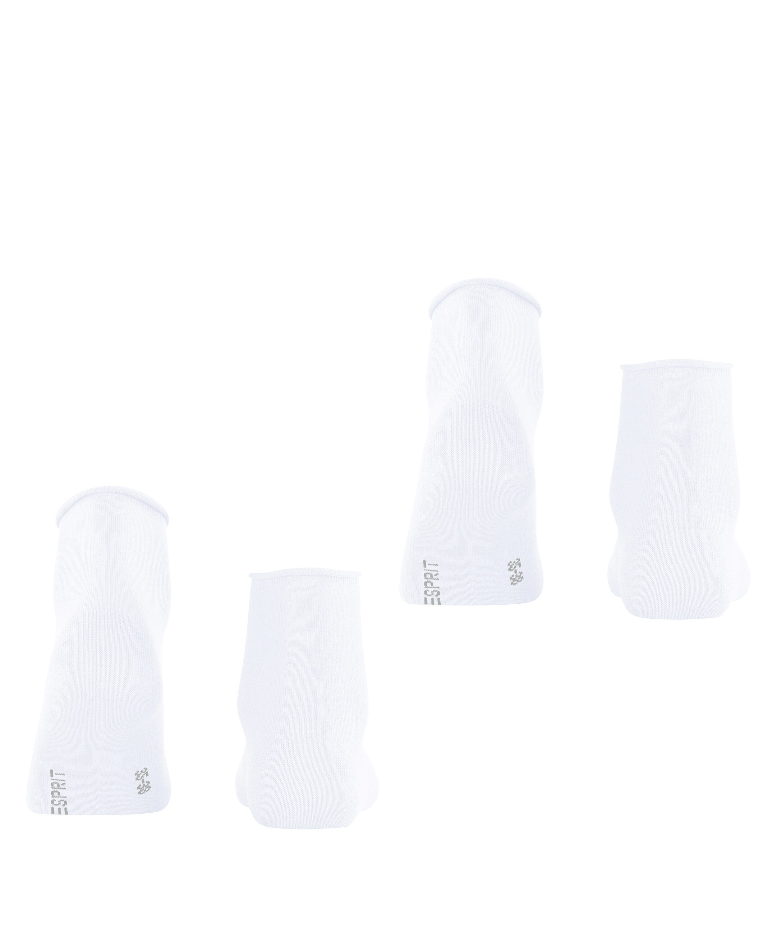 Esprit Kurzsocken Basic Pure (2 Paar) unifarbenes Basic-Design, Rollbündchen