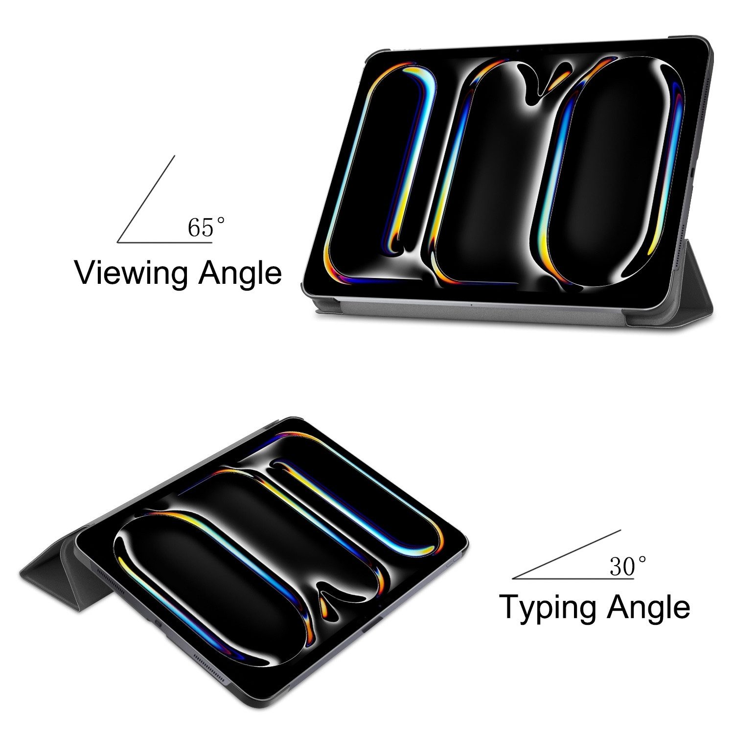 Wigento Tablet-Hülle 3folt Wake UP für Xiaomi Pad 8 / 8 Pro / Pad 7 / 7 Pro Smart H- Blau, 3-Fach Halterung, Kratzfest, Leicht – Bild 3 von 4