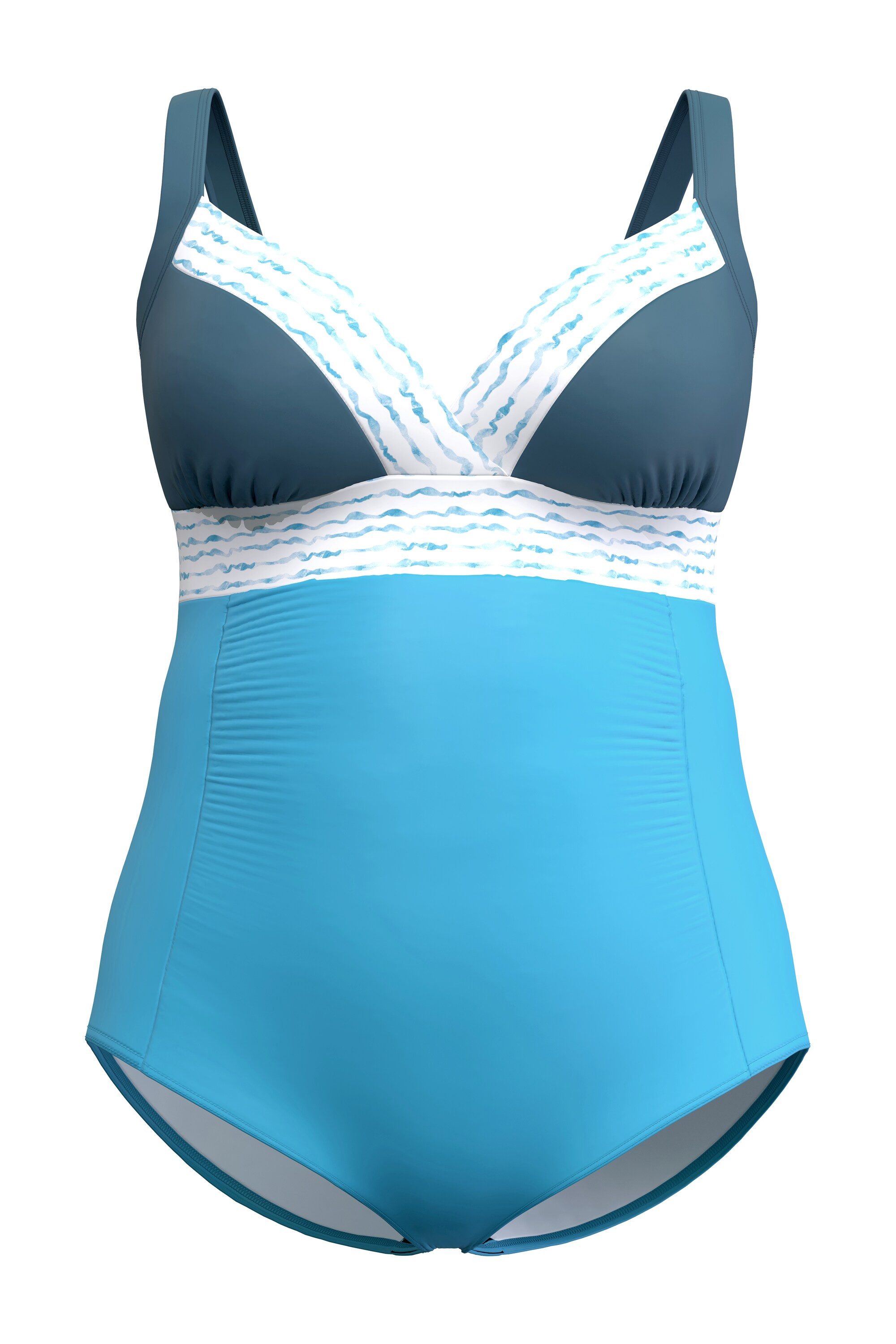 Ulla Popken Badeanzug Badeanzug Patchlook Softcups recycelt günstig online kaufen