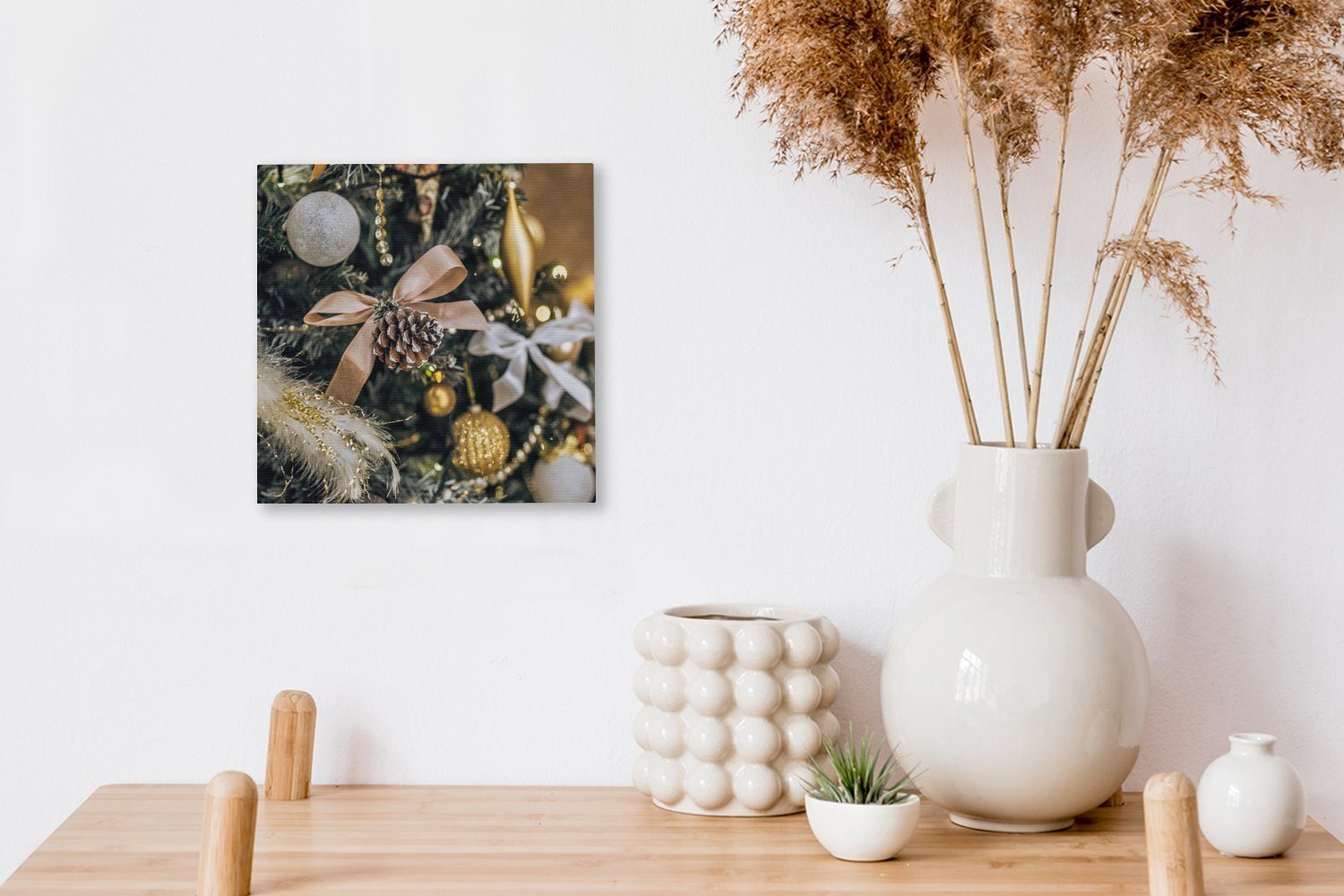 Eine Weihnachtsbaumschmuck, für Wohnzimmer Bilder St), OneMillionCanvasses® Nahaufnahme von Leinwand (1 Schlafzimmer Leinwandbild