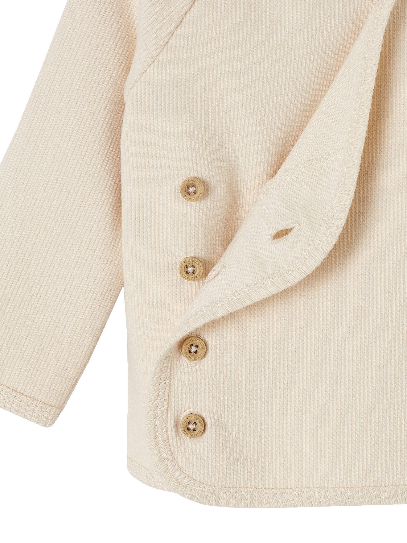 vertbaudet Langarmshirt Baby Wickeljacke aus Ripp – Bild 3 von 4