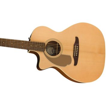 Fender Westerngitarre, Newporter Player Lefthand WN Natural - Westerngitarre für Linkshände
