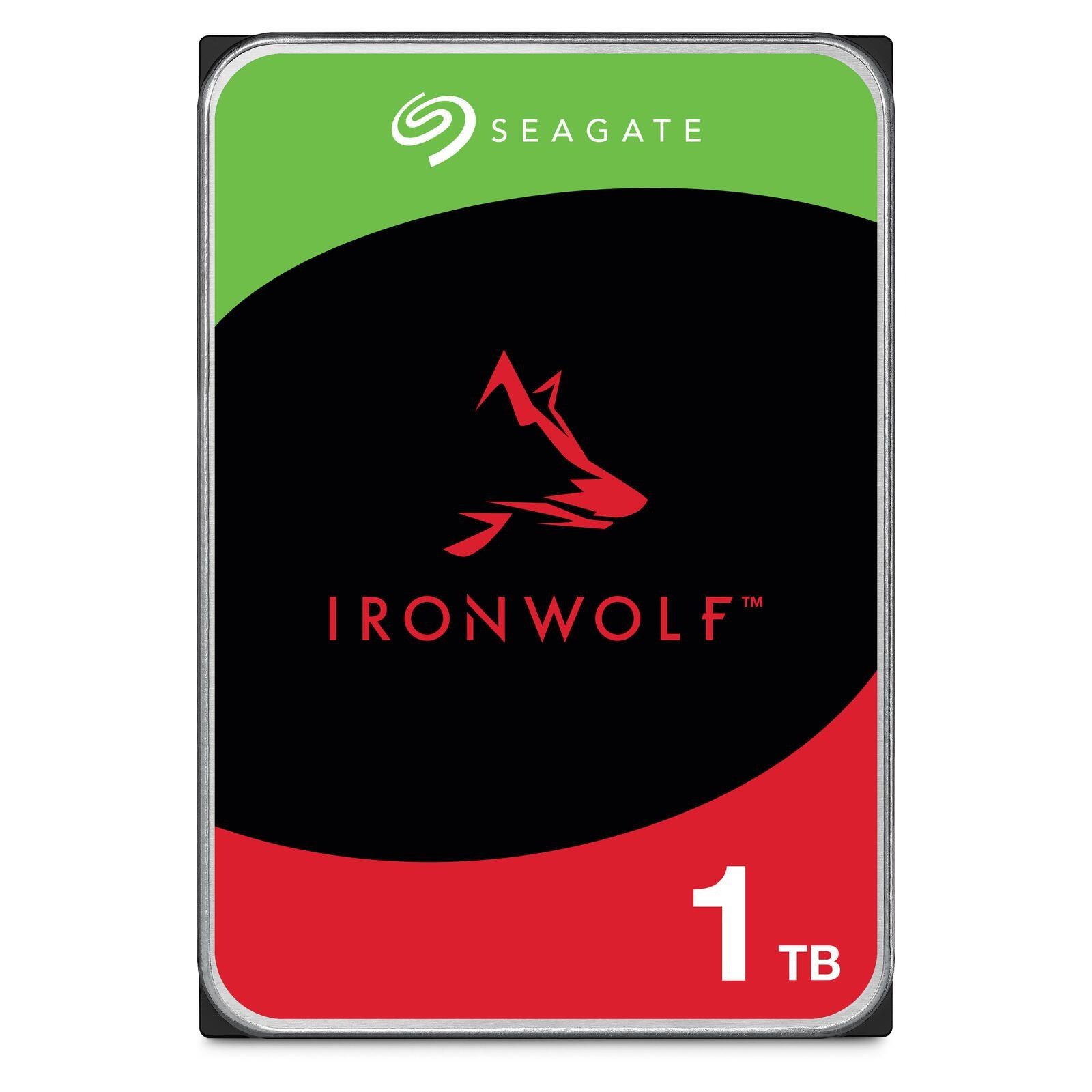 Seagate IronWolf NAS Festplatte 3,5 Zoll SATA III 5900rpm interne-HDD-NAS-Festplatte (1000) Intern" 180 MB/S Lesegeschwindigkeit, 180 MB/S Schreibgeschwindigkeit