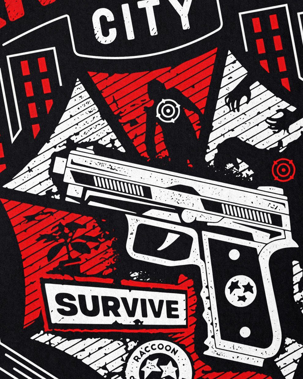 resident City evil Print-Shirt style3 T-Shirt Raccoon zombie Kinder virus corp umbrella