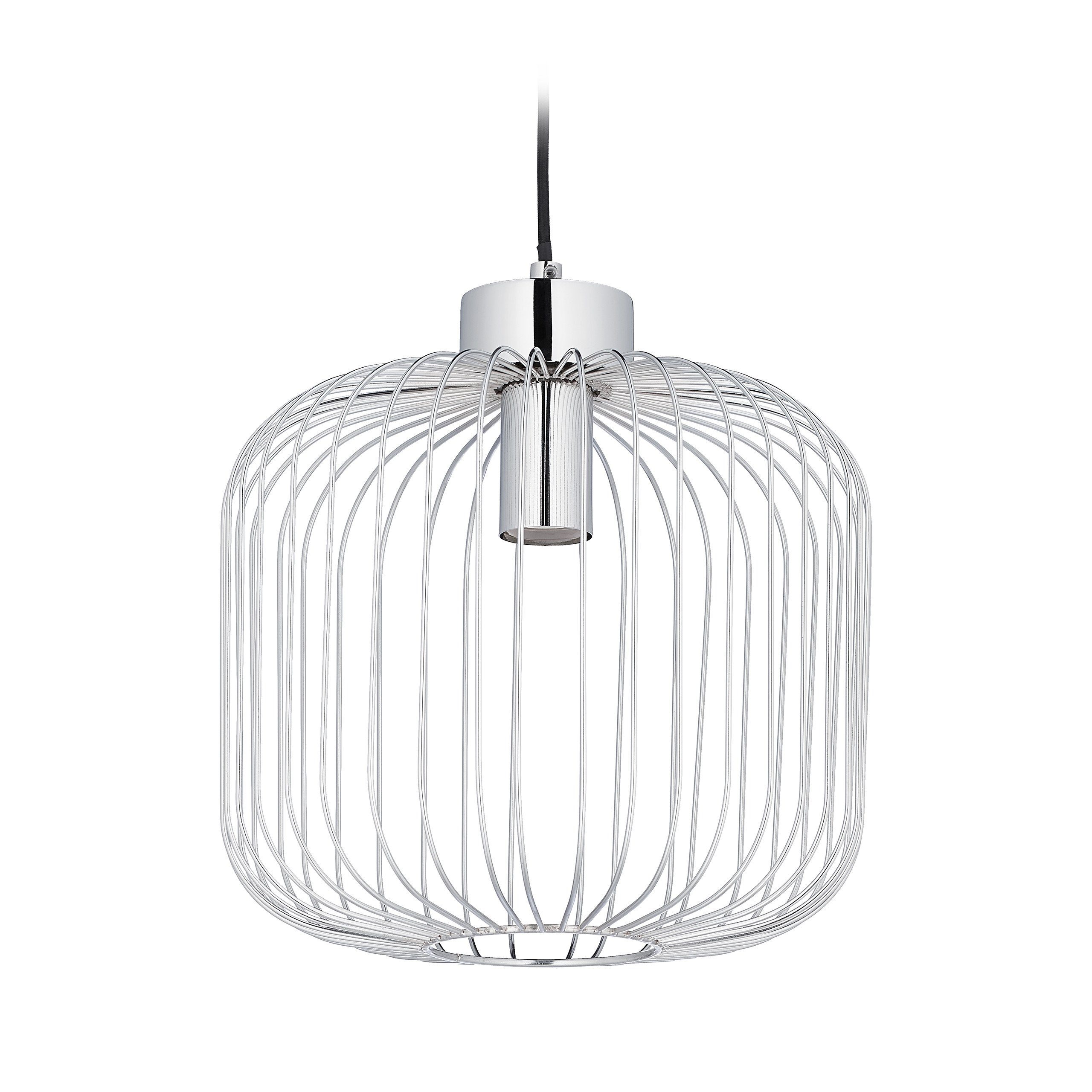 relaxdays Pendelleuchte Hängelampe Metall silber günstig online kaufen