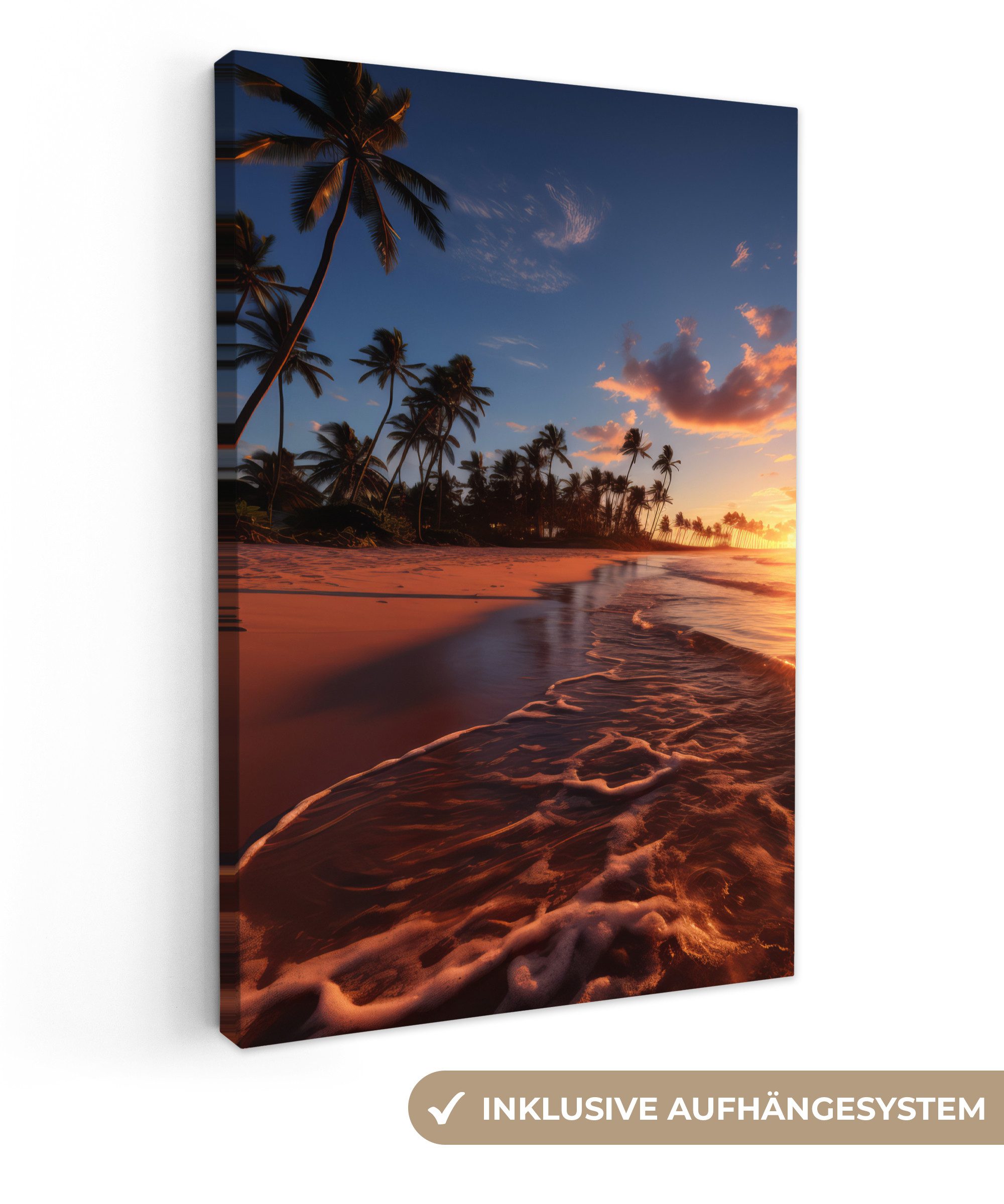 OneMillionCanvasses® Leinwandbild Sonnenuntergang - Meer - günstig online kaufen