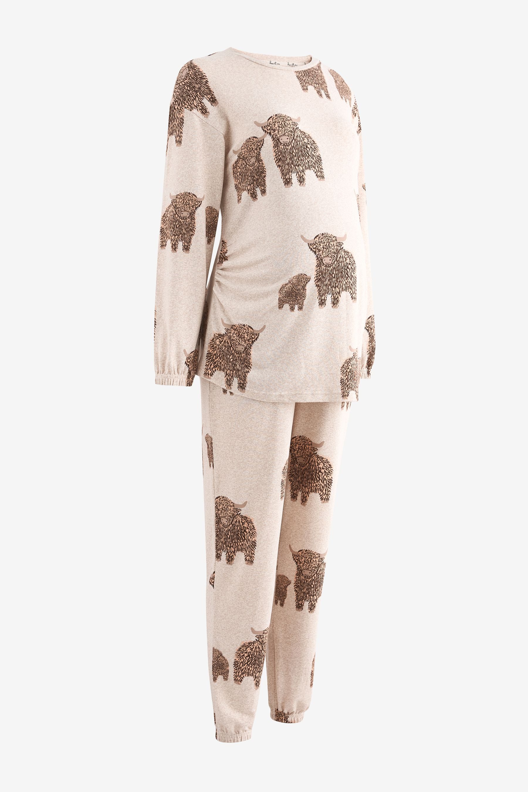 Be Mammy Damen Stillpyjama – 100% Baumwolle, Mit Druckknöpfen, Kurzarm & 3/4 Hose, Bequem