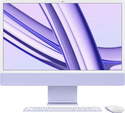 Apple iMac 24" iMac (23,5 Zoll, Apple Apple M3 M3, 10‑Core GPU, 16 GB RAM, 256 GB SSD)