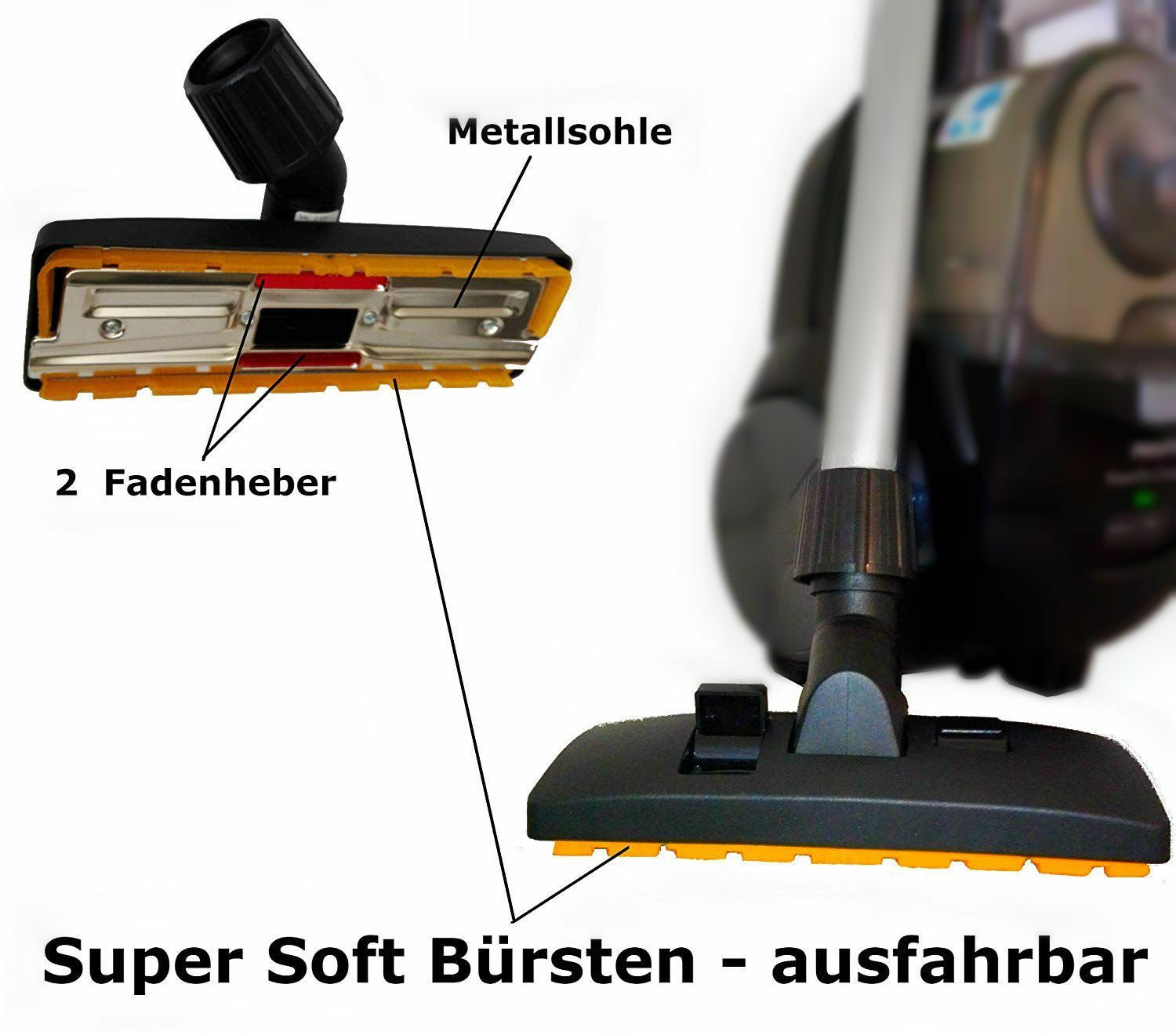 VC Düse Bürste Kombidüse 4210 Bodendüse Makita 446 für Maxorado 447 Staubsaugerdüse VC