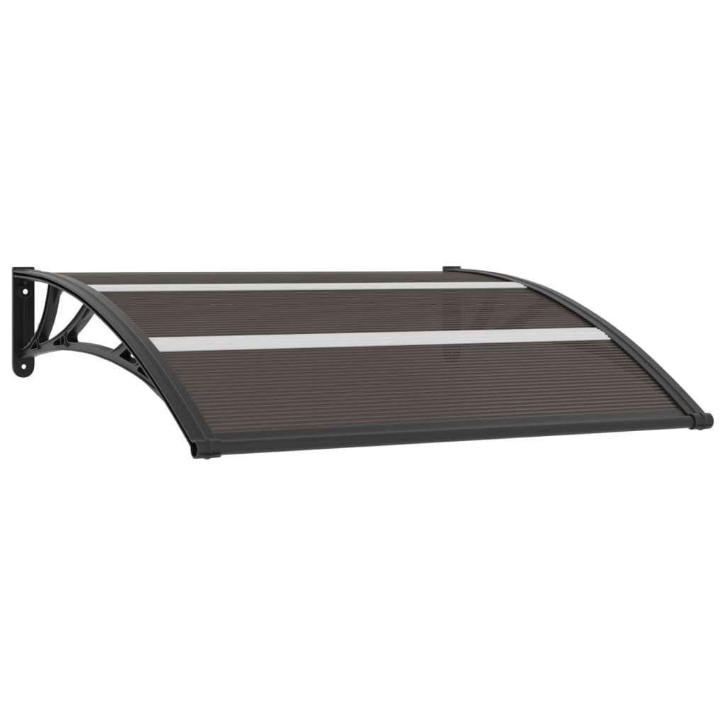 vidaXL Vordach 120 x 75 cm Türvordach Schwarz 120x80 cm PC Balkon Terrasse