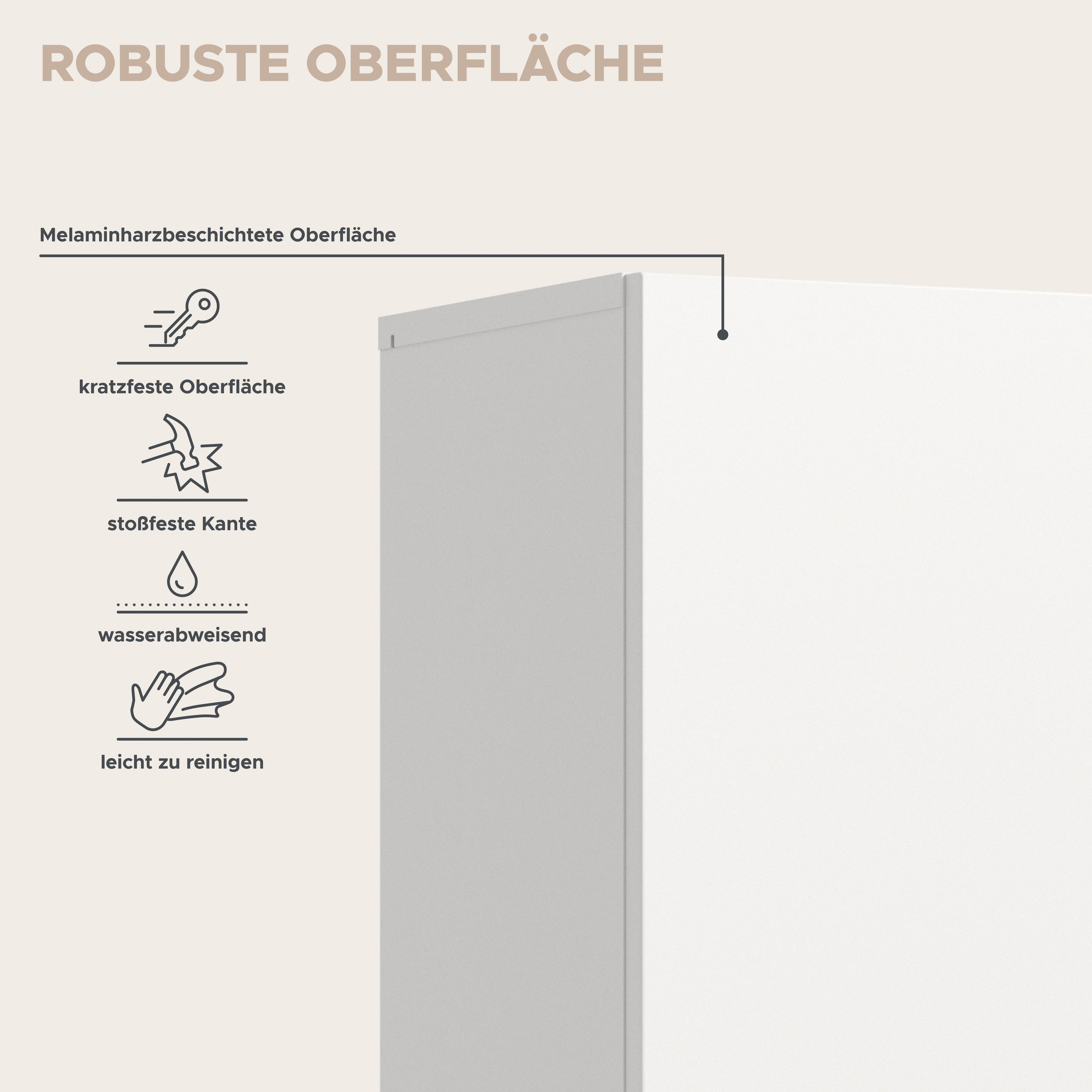 OTTO home Hochschrank MAOI, Höhe 194 cm, 4 Türen, 1 offenes Fach (insgesamt 7 Fächer, 4 Einlegeböden) Badezimmerschrank, Schrank, Badschrank, Midischrank, Bad,  – Bild 4 von 5