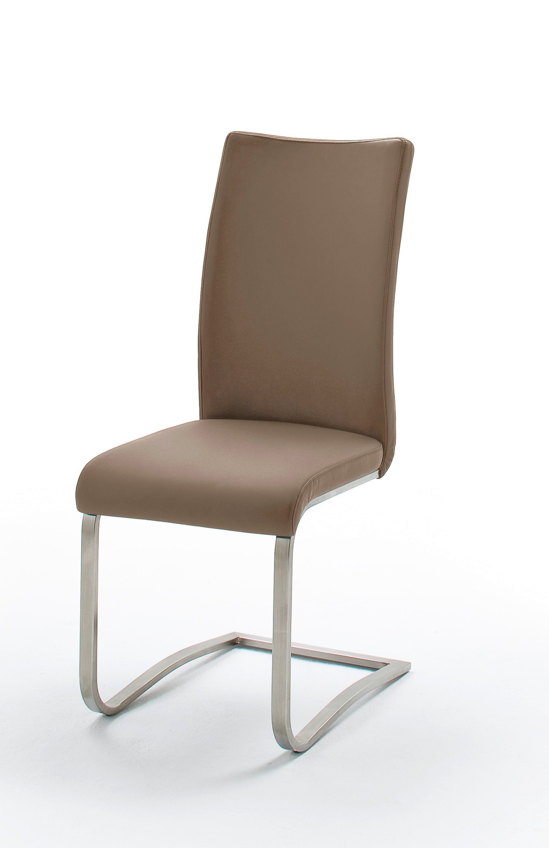 Esszimmerstuhl 2er Set Freischwinger Stuhl Arco, cappuccino