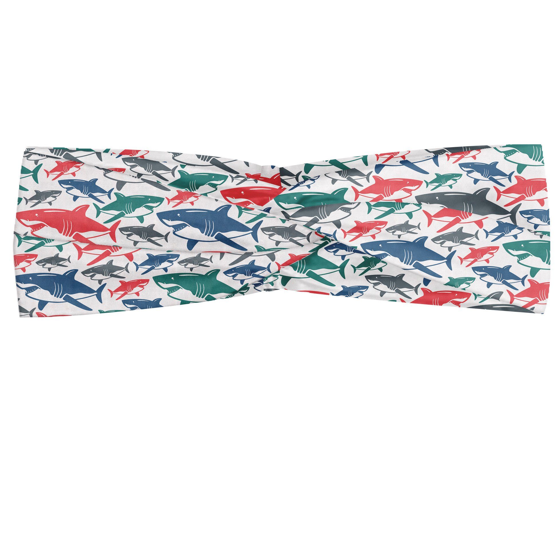 Abakuhaus Stirnband Elastisch und Angenehme alltags accessories Fisch Bunte Shark Patterns