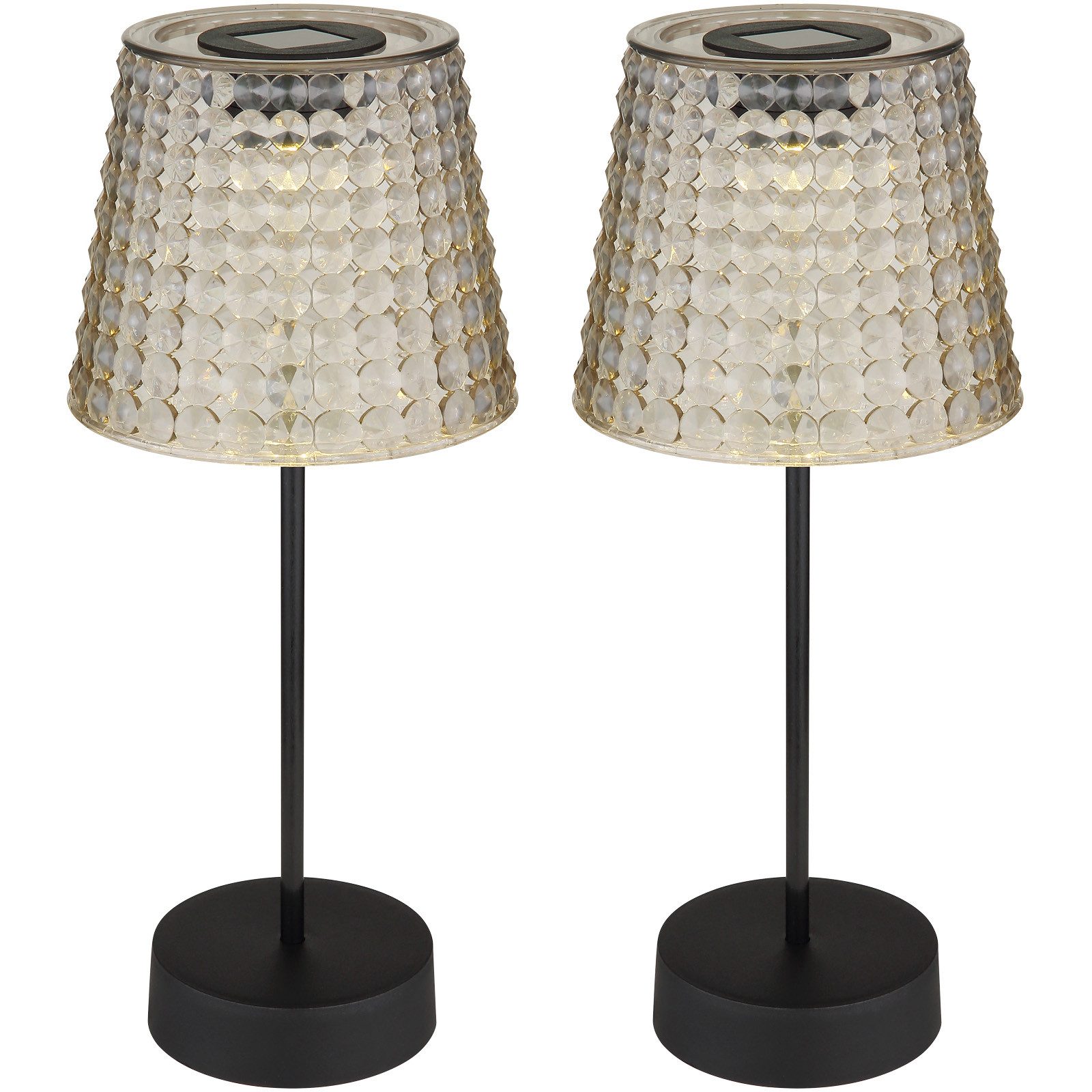 bmf-versand LED Solarleuchte Tischlampe 2er Set günstig online kaufen